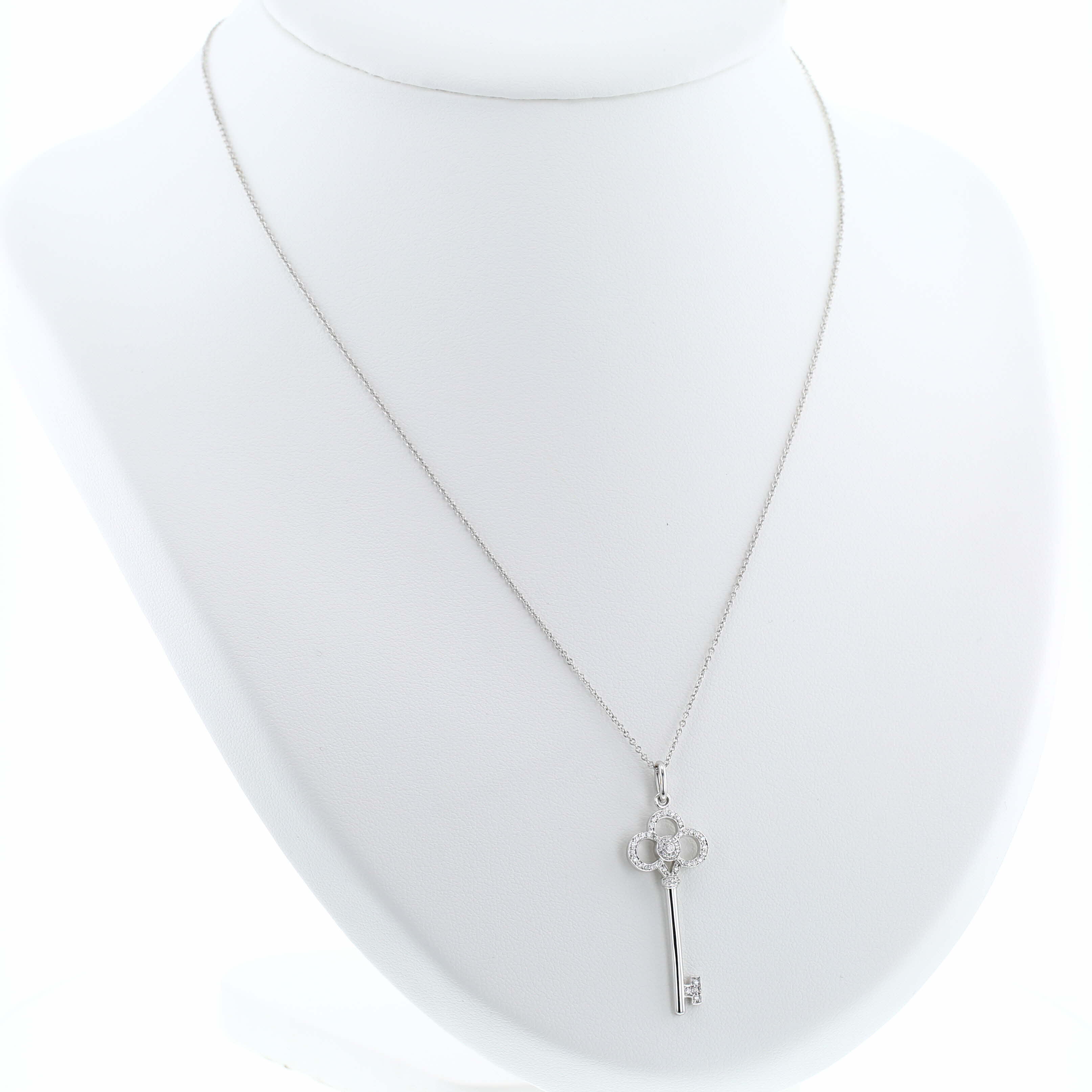 Collana Tiffany & Co Clé Couronne in oro bianco e diamanti
