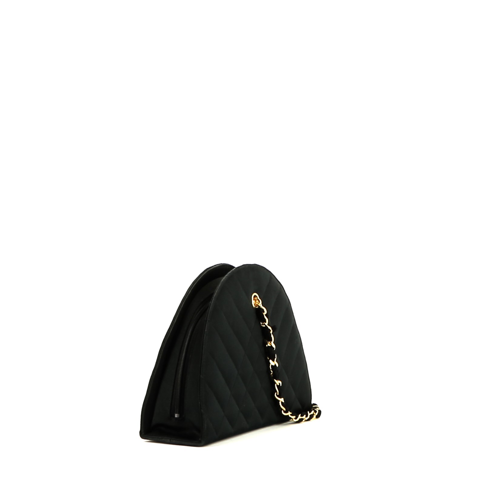 Chanel  Vintage clutch  in black satin