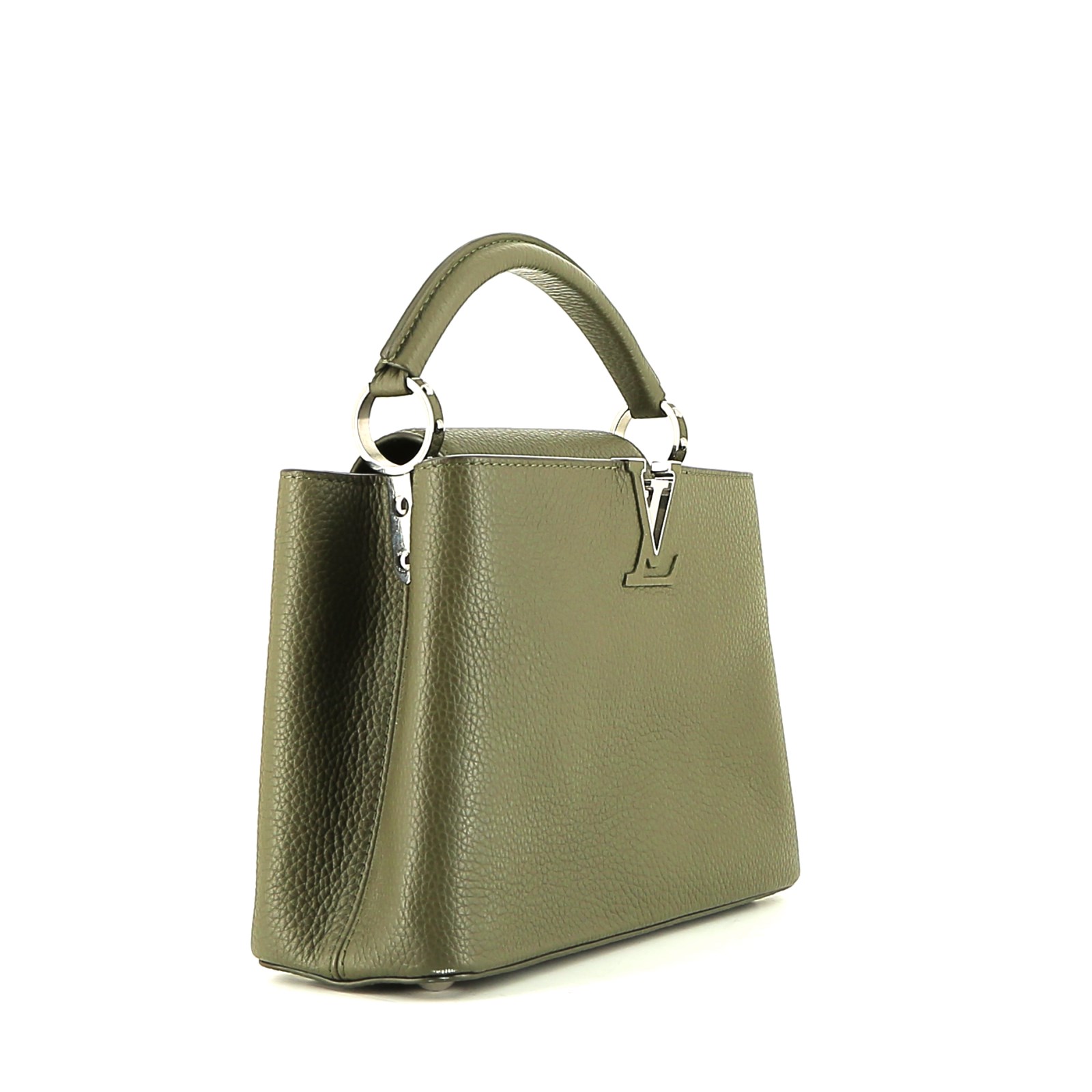 Louis Vuitton  Capucines BB handbag  in khaki leather taurillon clémence