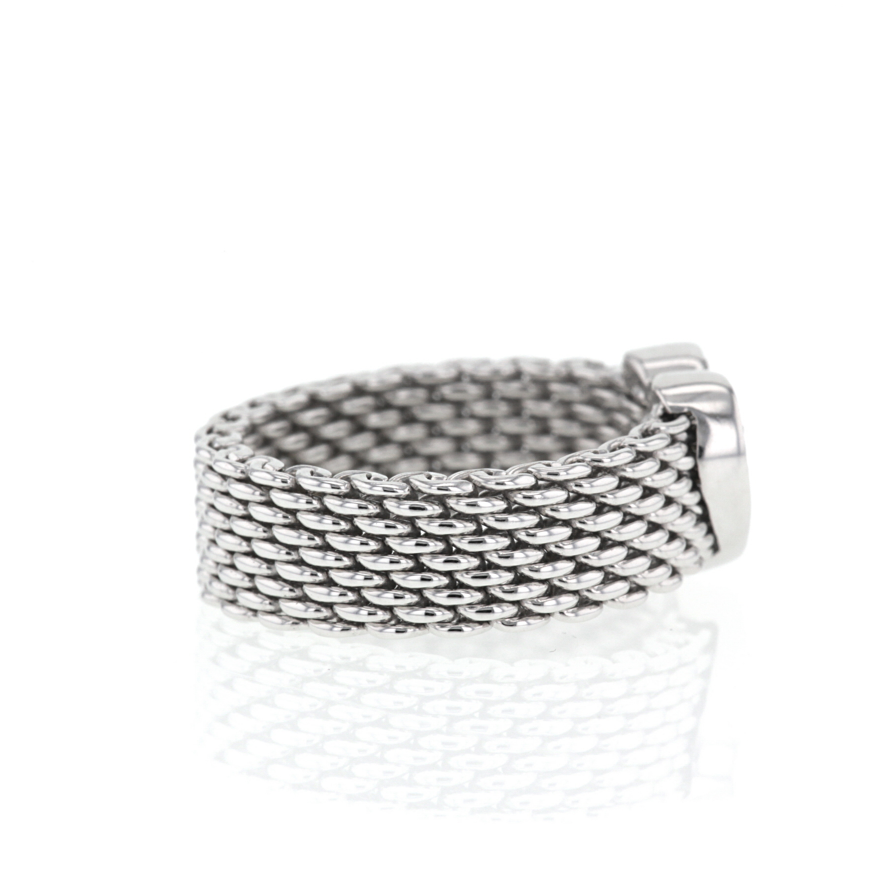 Flexible Tiffany 
Co Somerset ring in white gold and diamonds