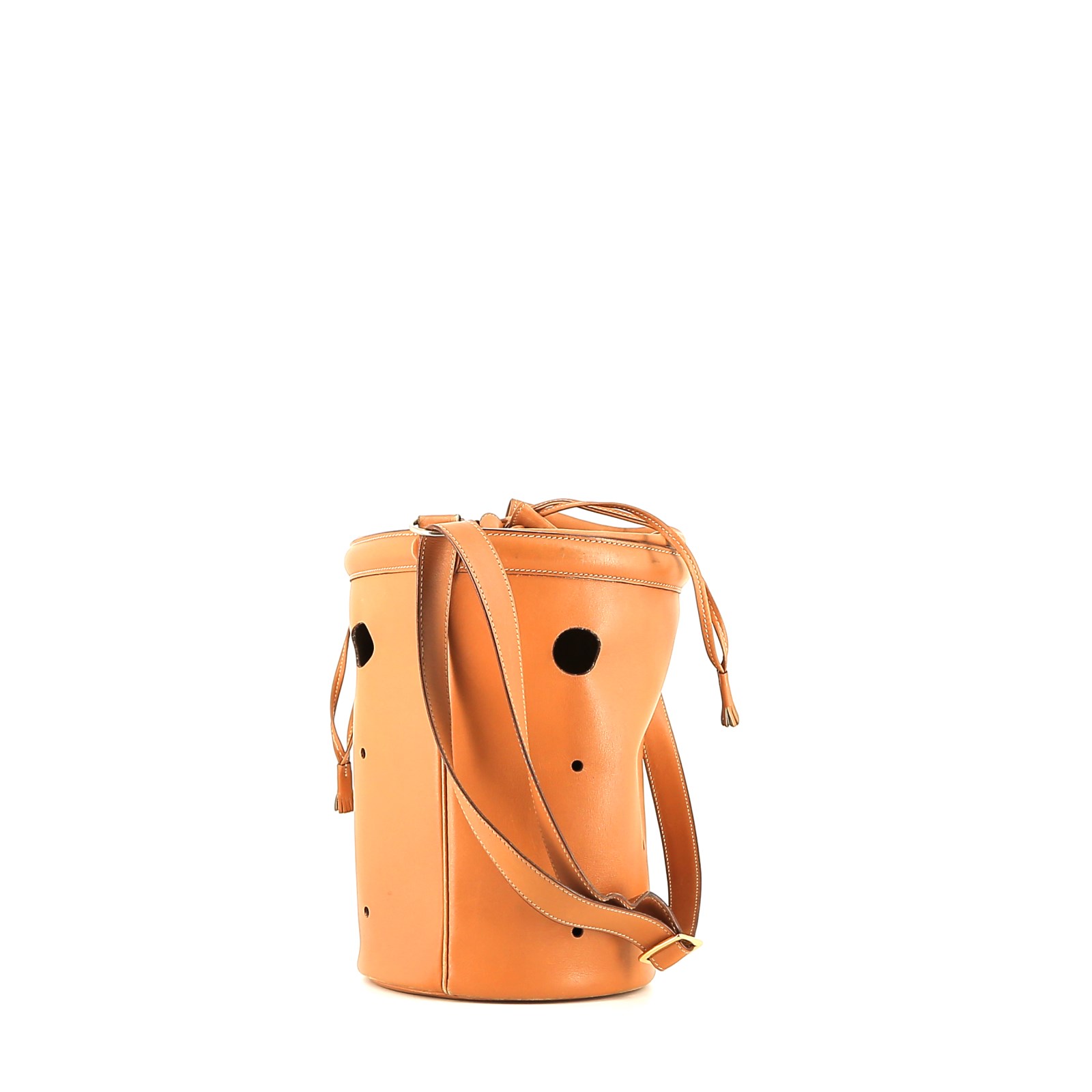 Hermès  Mangeoire shoulder bag  in gold box leather