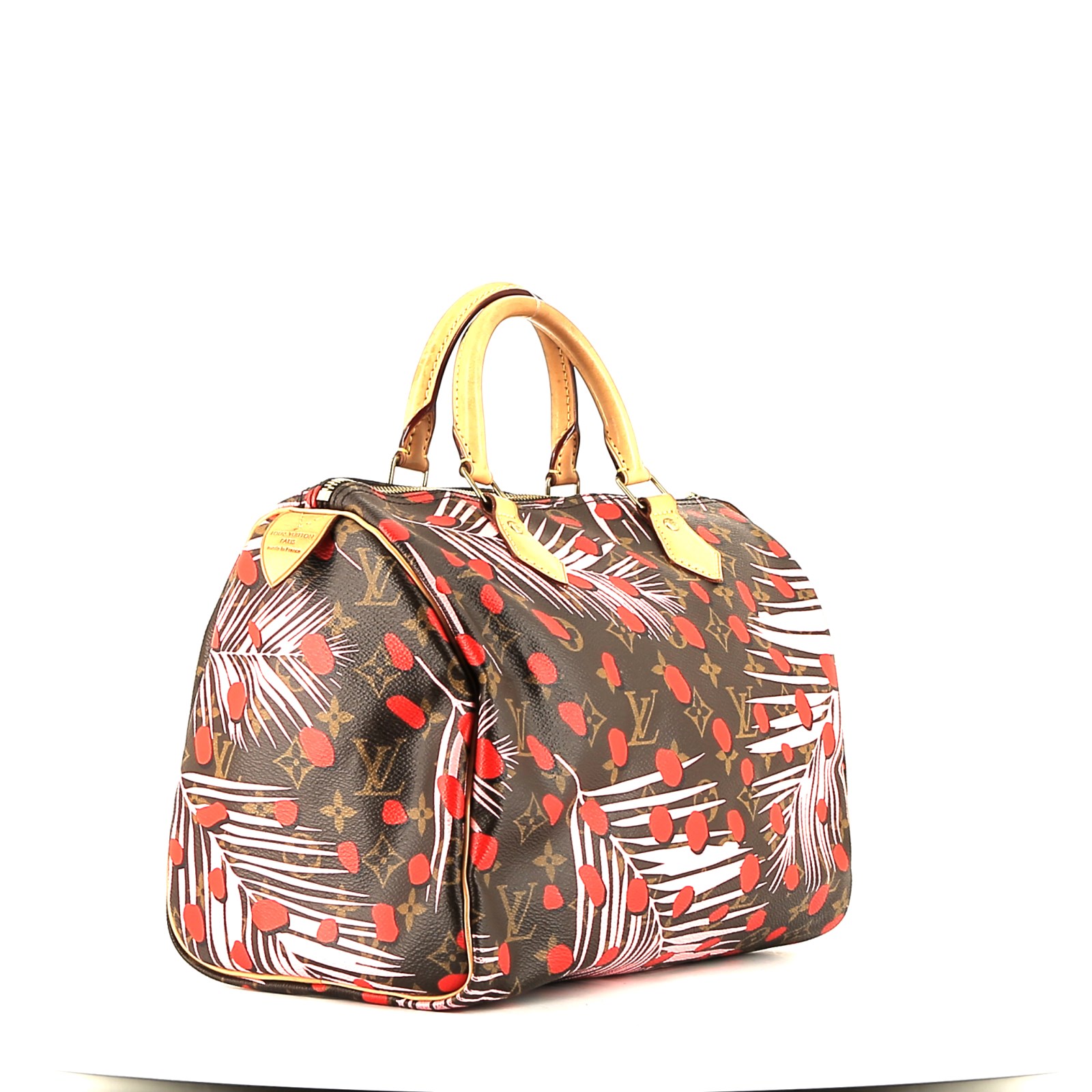 Louis Vuitton  Speedy Editions Limitées handbag  in brown monogram canvas  and natural leather