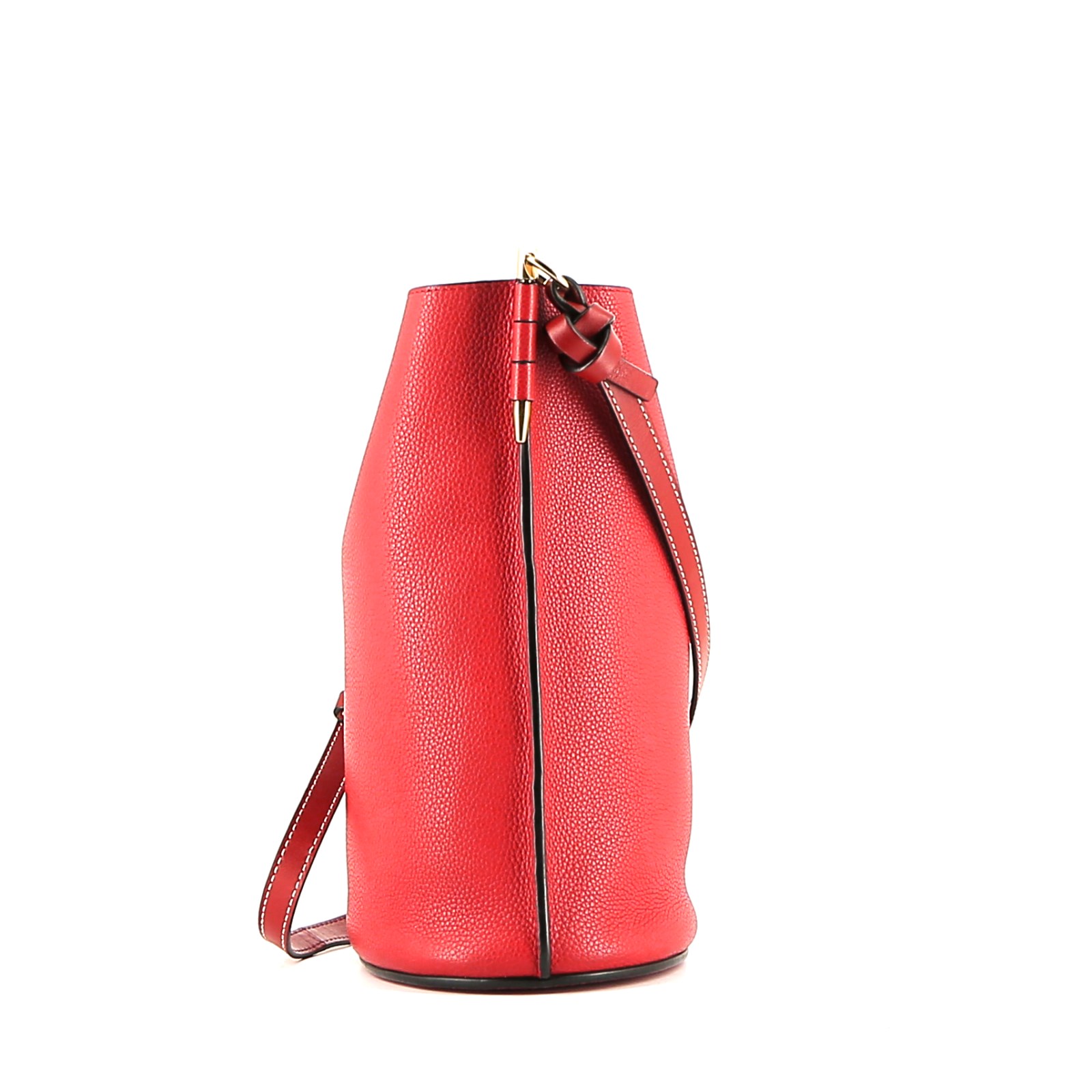 Gate Bag In Red Grained Leather