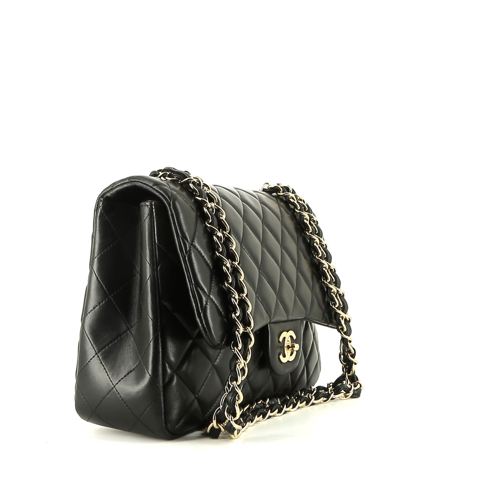 Sac à main Chanel  Timeless Jumbo en cuir matelassé noir
