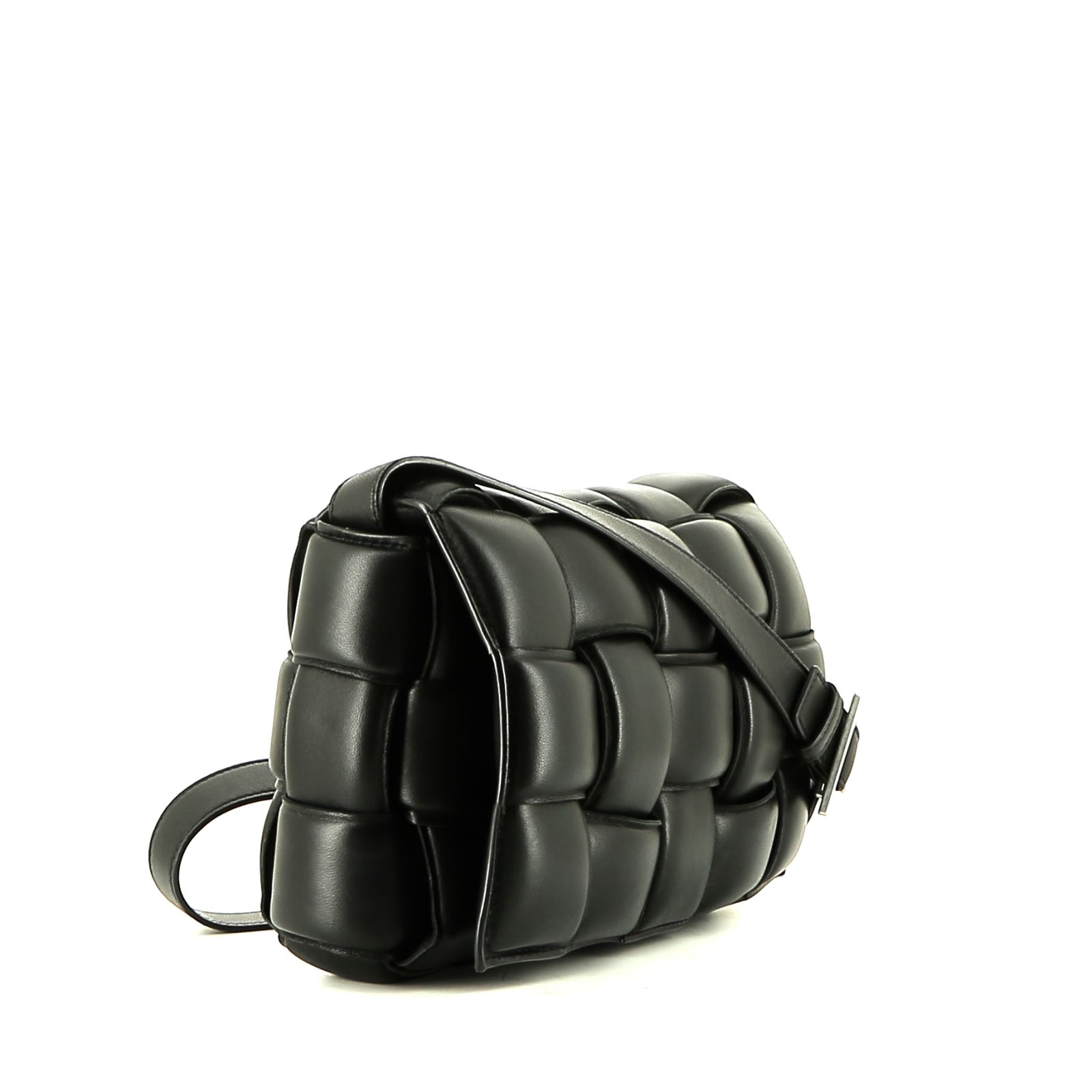 Sac bandoulière Bottega Veneta  Padded Cassette en cuir intrecciato noir