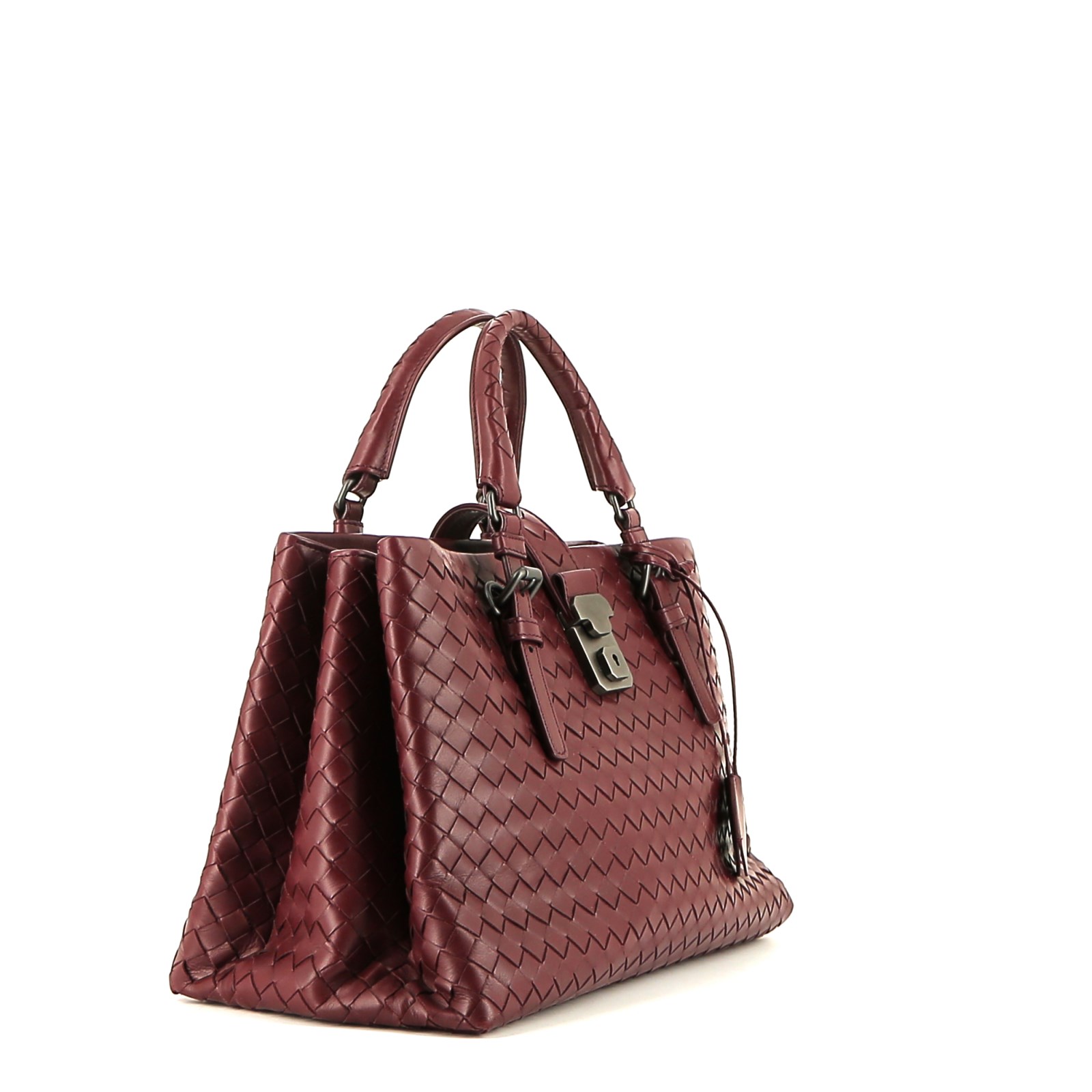 Borsa Bottega Veneta  Roma in pelle intrecciata bordeaux