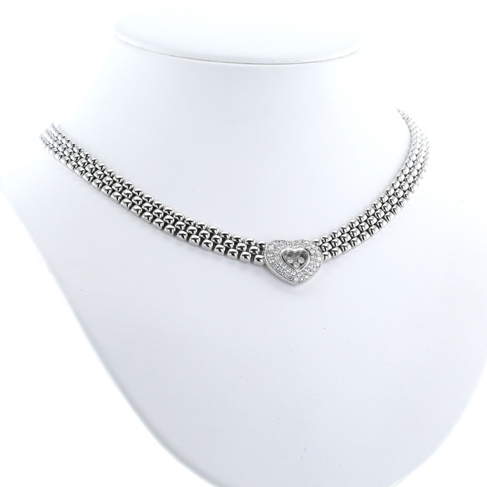Chopard Happy Diamonds necklace in white gold and diamonds