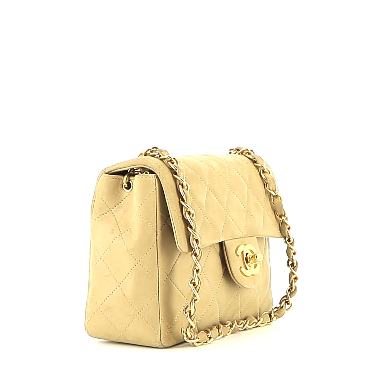 Chanel  Mini Timeless shoulder bag  in beige suede