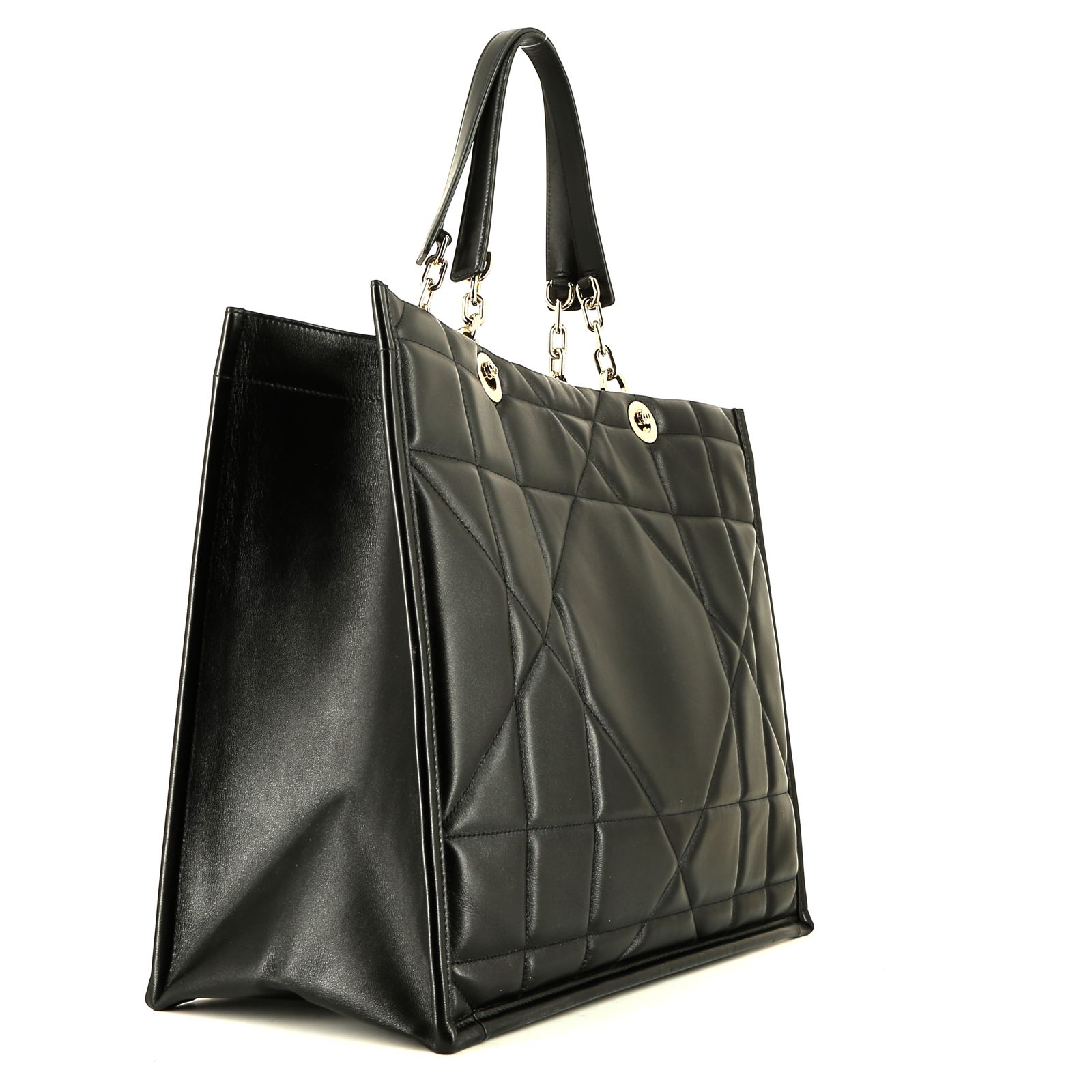 Shopping bag Dior  Essential modello grande  in pelle nera