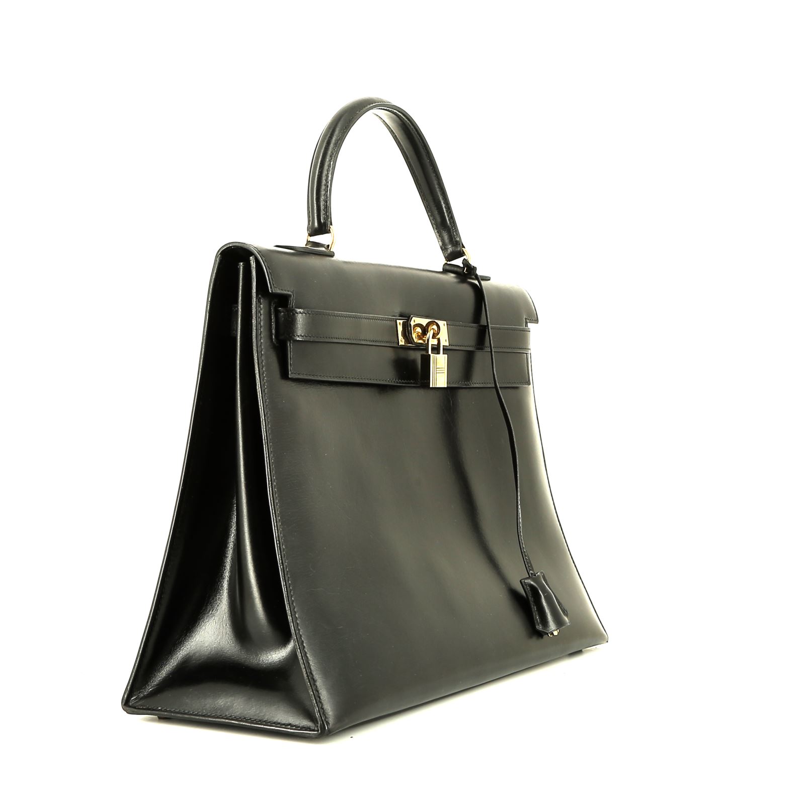 Hermès  Kelly 35 cm handbag  in black box leather