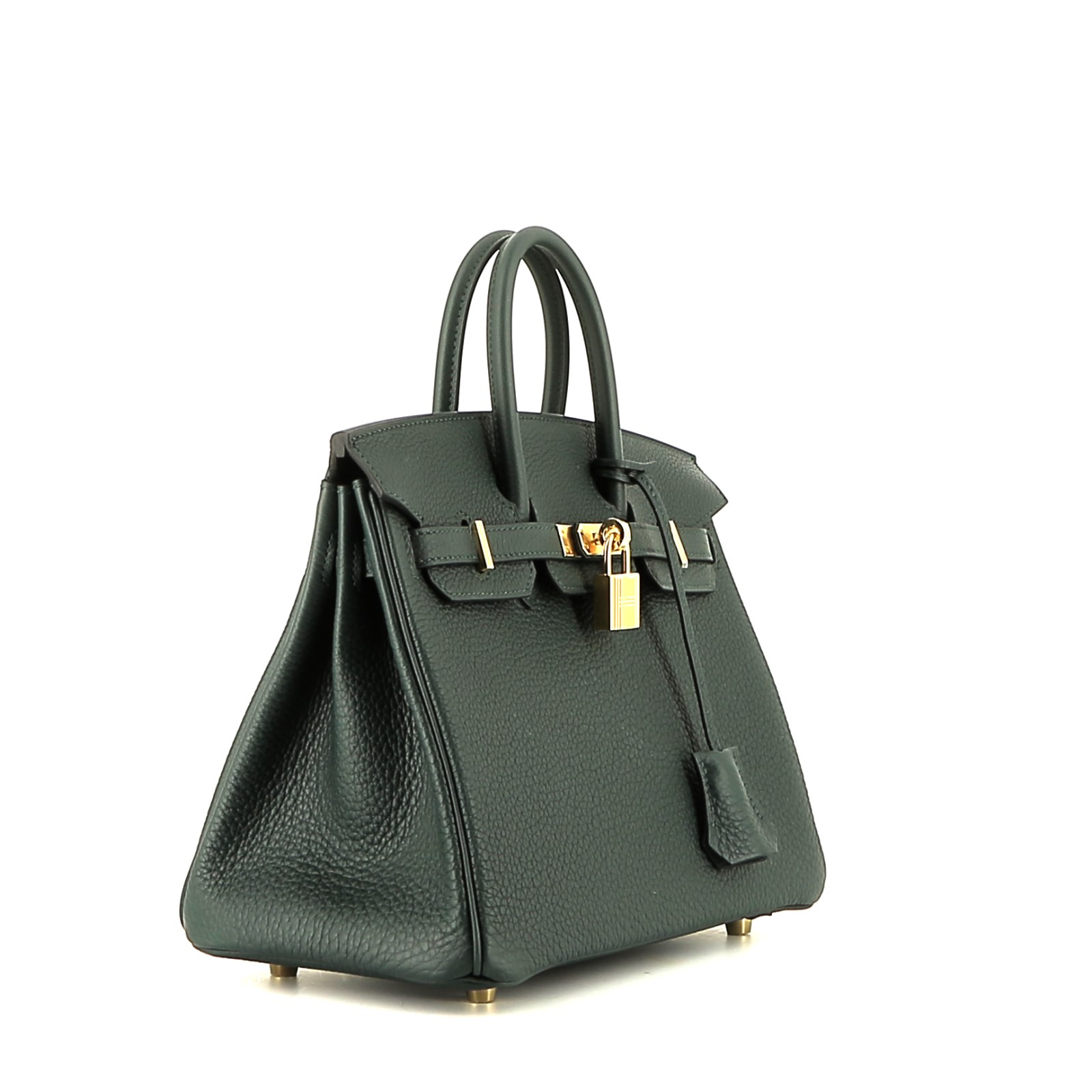 Hermès  Birkin 25 cm handbag  in green togo leather