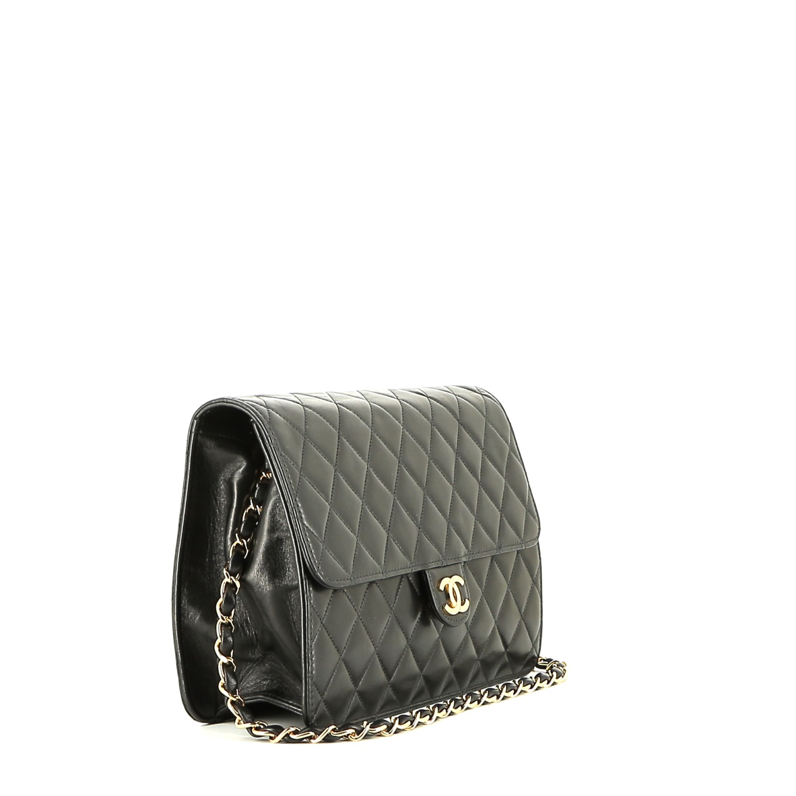 Chanel  Vintage handbag  in black quilted leather