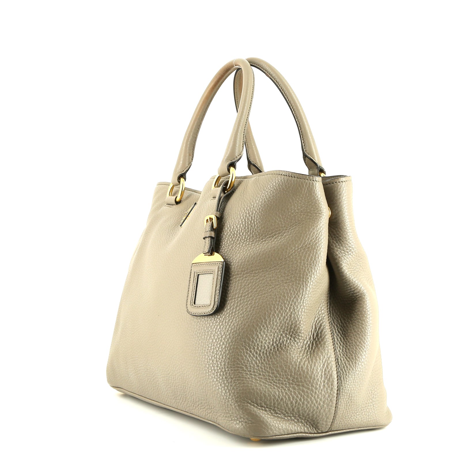 Prada  Twin Zip shoulder bag  in grey leather