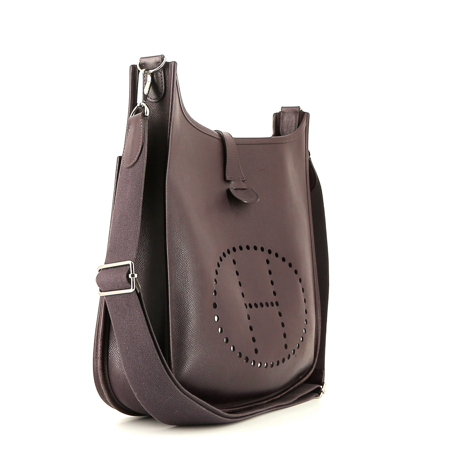 Hermès  Evelyne shoulder bag  in purple epsom leather