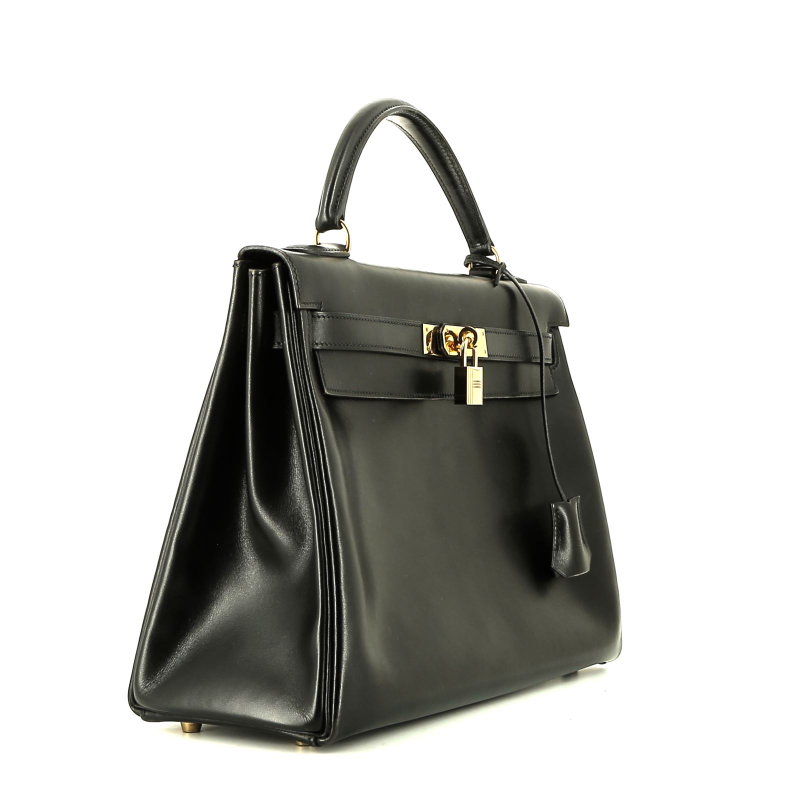 Hermès  Kelly 32 cm handbag  in black box leather