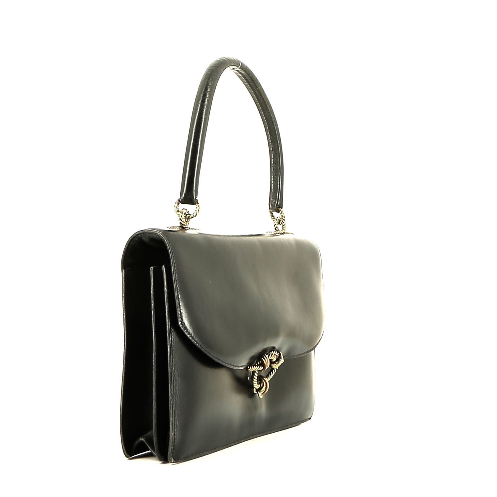Sac à main Hermès  Cordeliere en cuir box noir