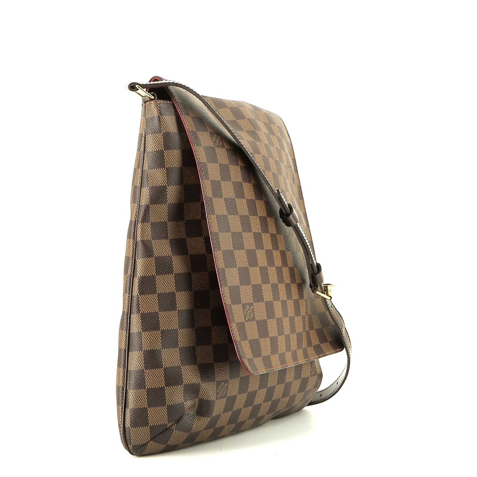 Louis Vuitton  Musette Salsa shoulder bag  in brown damier canvas  and brown leather