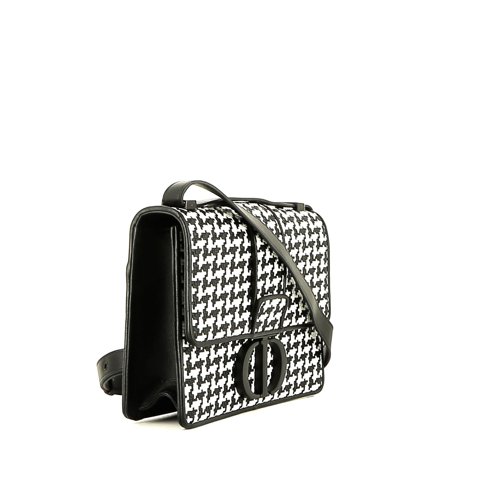 Dior  Montaigne handbag  in black and white leather