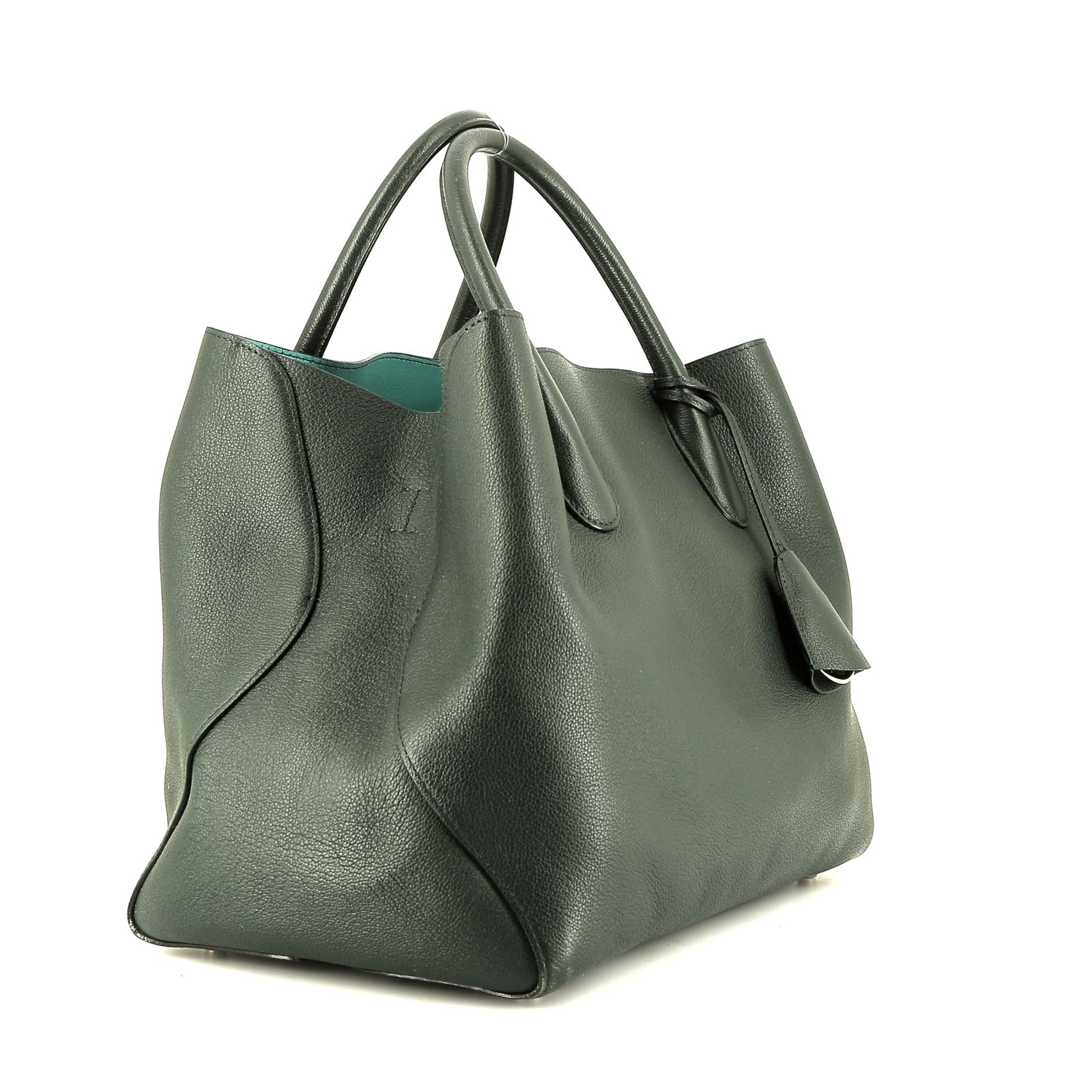 Borsa Dior  Open Bar in pelle martellata verde kaki