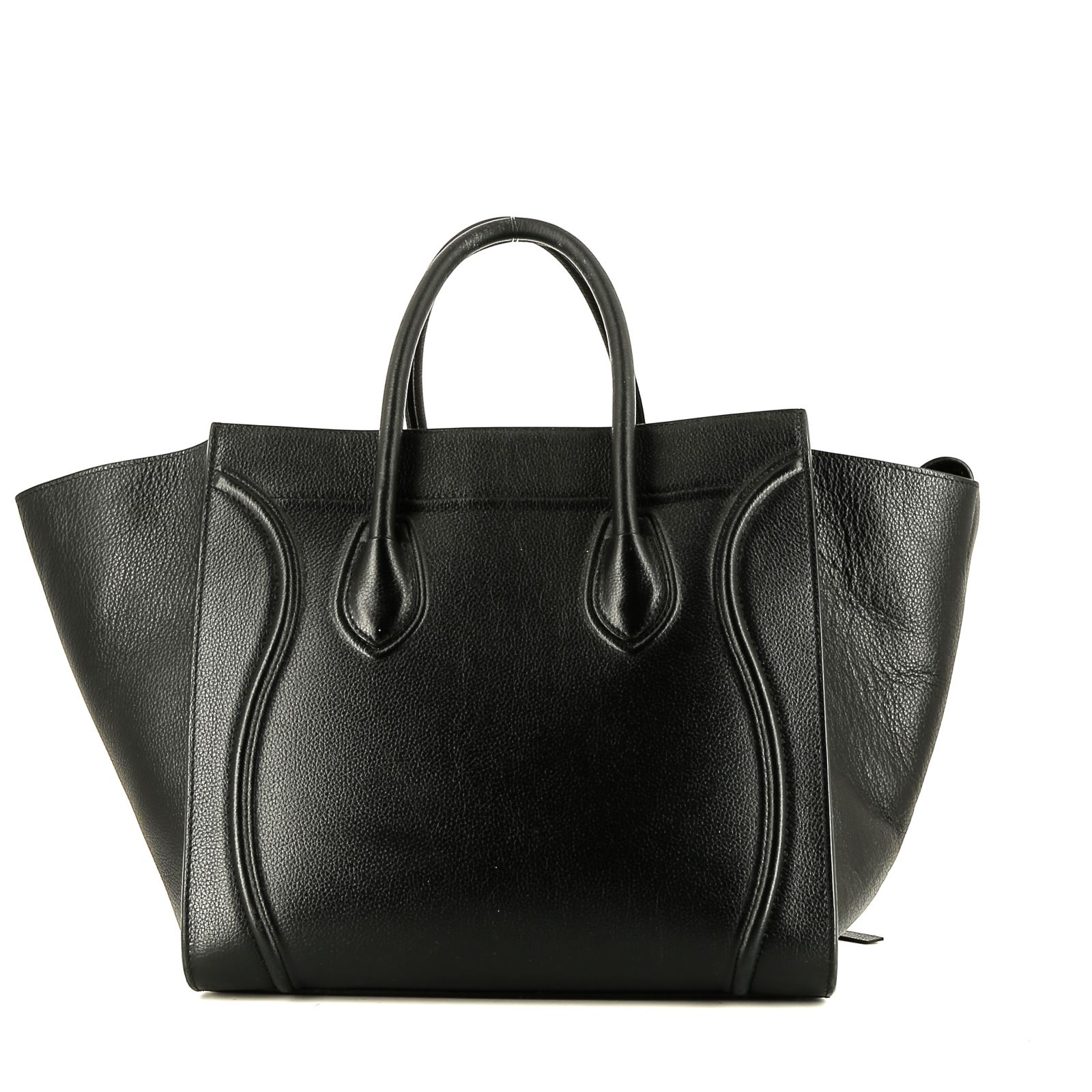 Phantom Handbag In Black Grained Leather