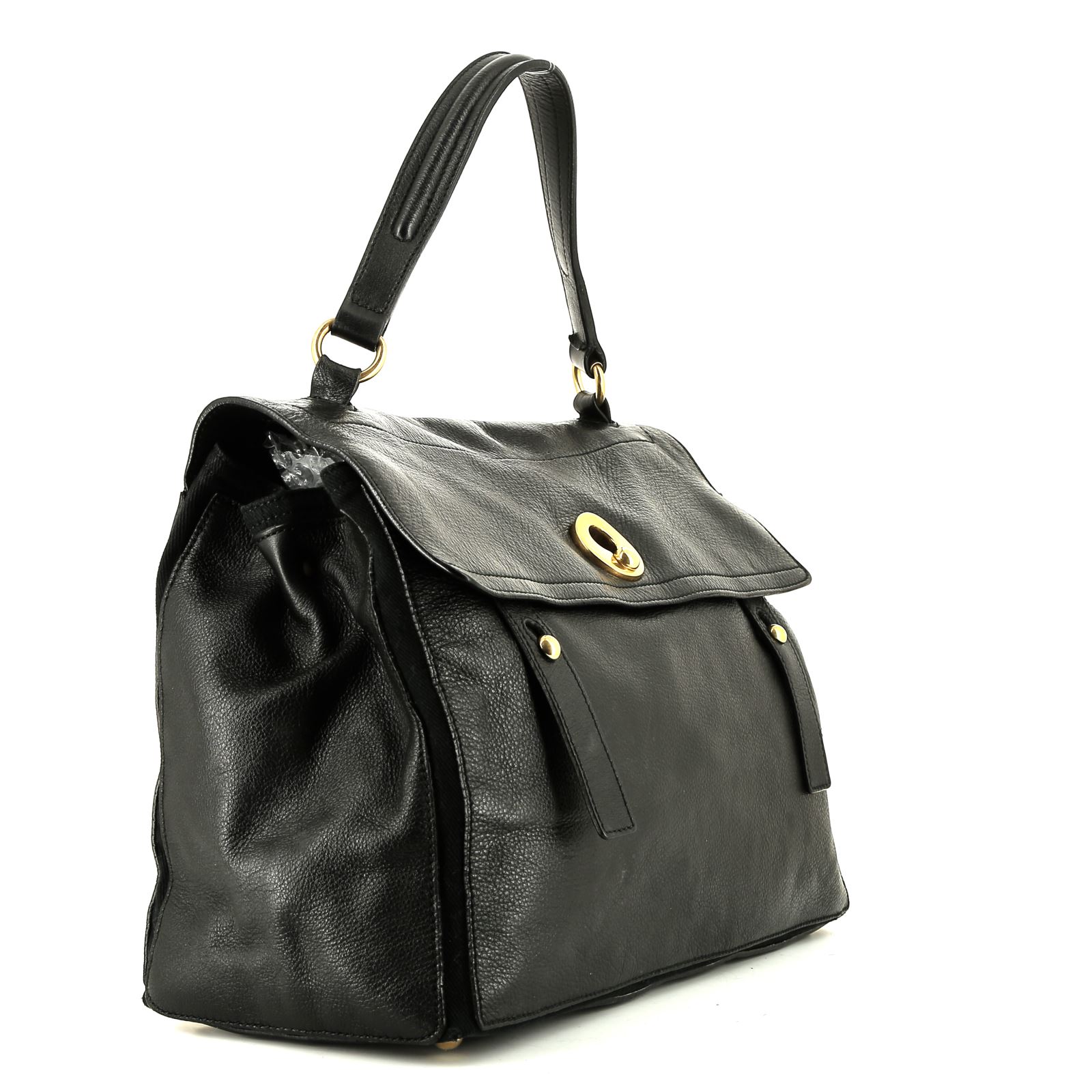 Borsa Saint Laurent  Muse Two modello grande  in pelle martellata nera