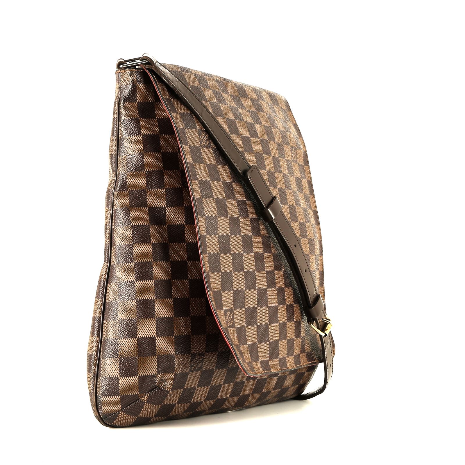 Sac bandoulière Louis Vuitton  Salsa en toile damier ébène et cuir marron