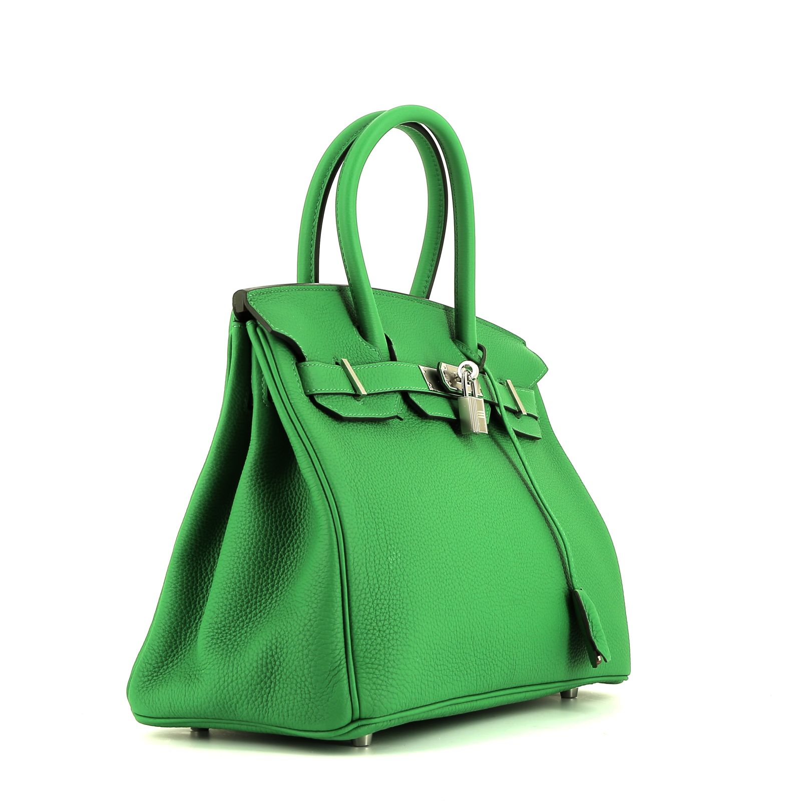 Borsa Hermès  Birkin 30 cm in pelle togo verde Bamboo