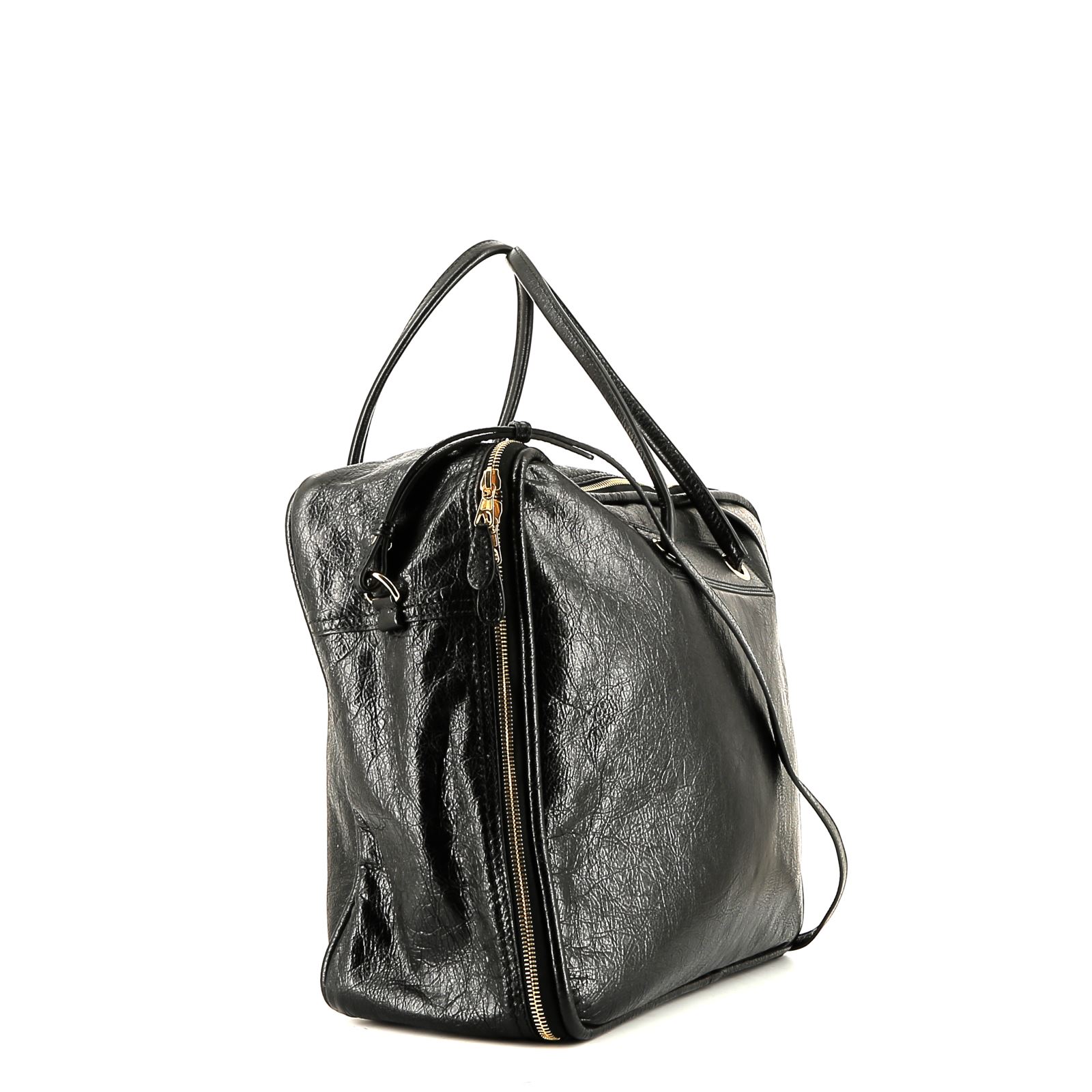 Balenciaga  Blanket Square handbag  in black leather