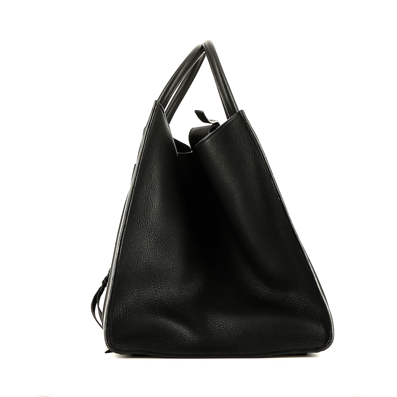 Cabas Phantom Shopping Bag In Black Grained Leather