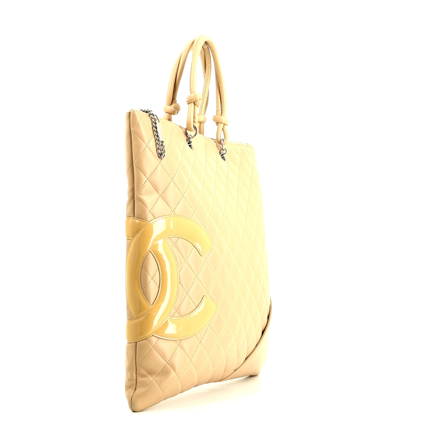 Bolso Cabás Chanel  Cambon en cuero acolchado beige