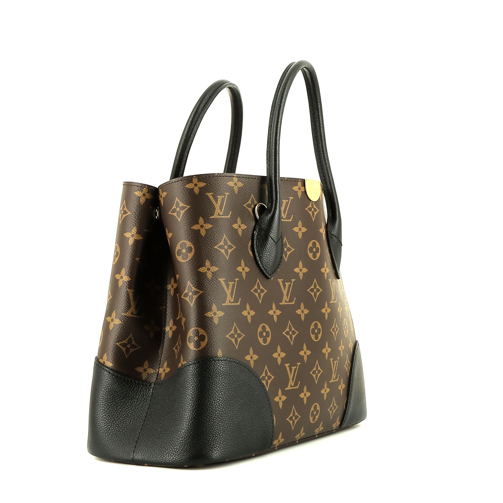 Louis Vuitton  Flandrin handbag  in brown monogram canvas  and black leather