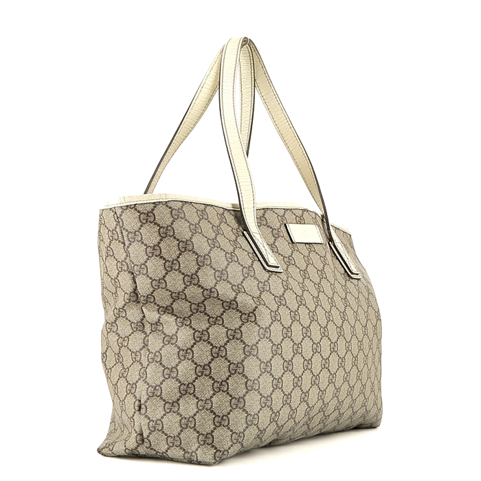 Gucci   shopping bag  in beige "Suprême GG" canvas