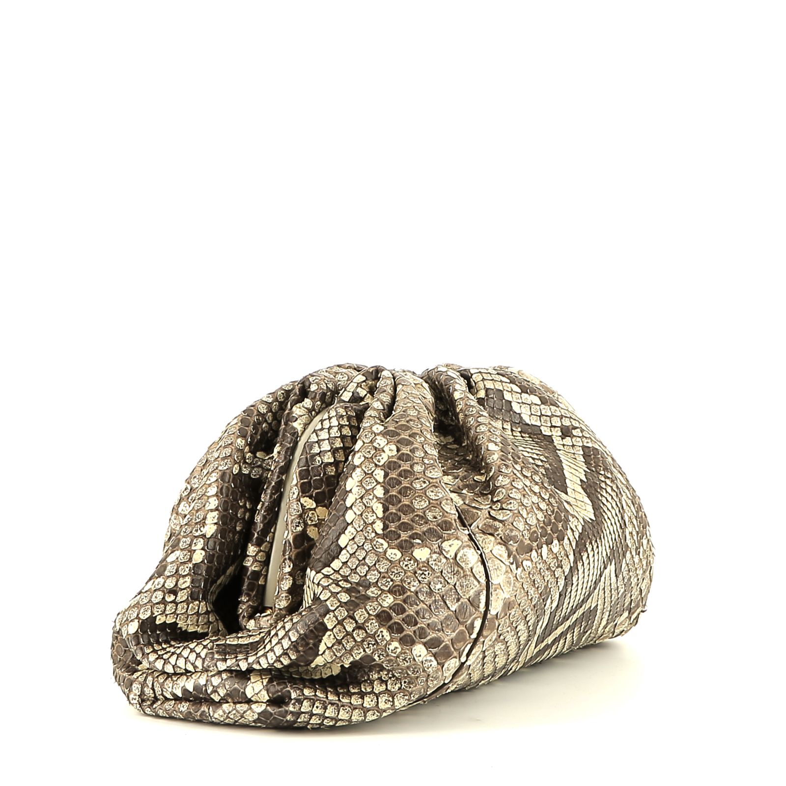 Borsa/pochette Bottega Veneta  Pouch in pelle beige e marrone