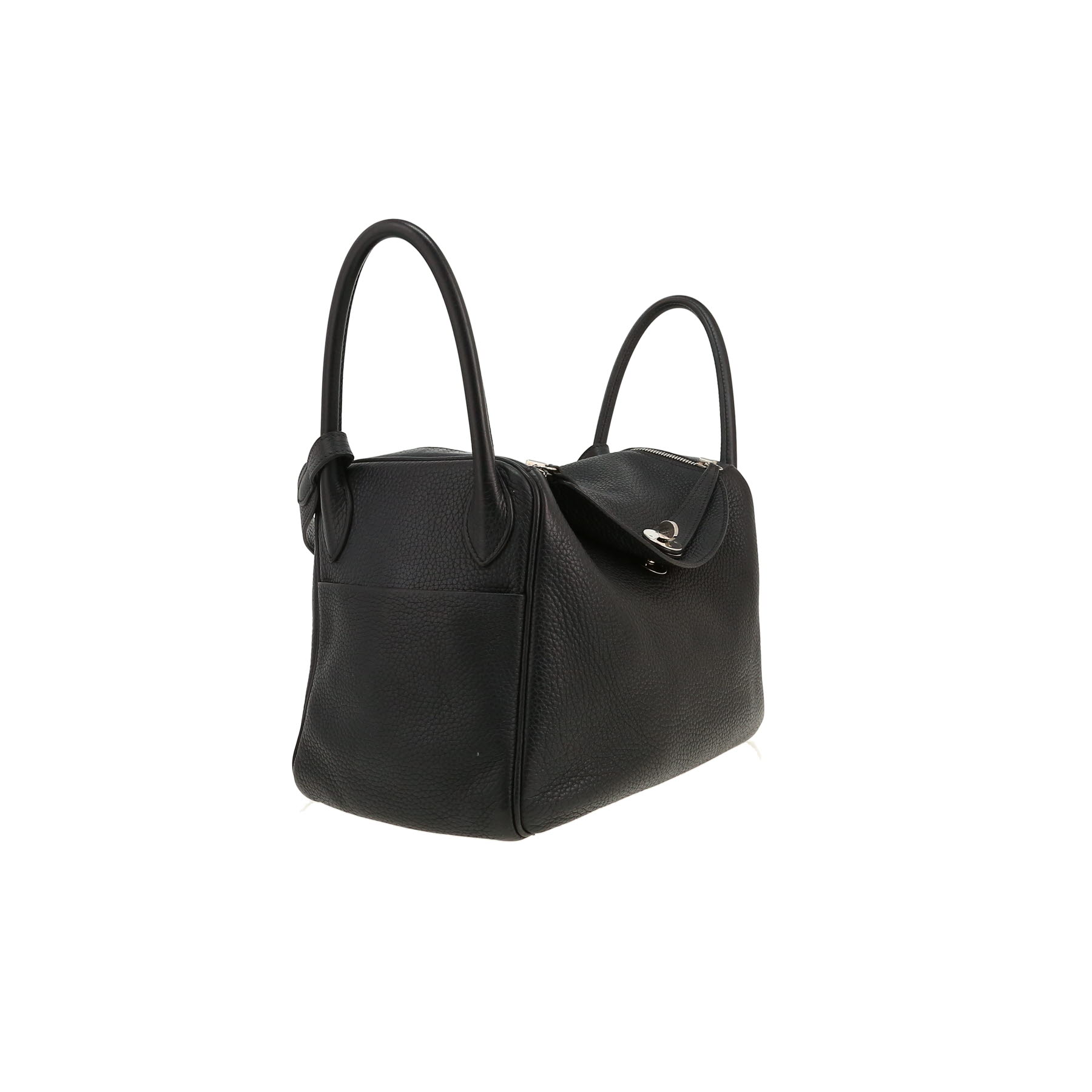 Bolso de mano Hermès  Lindy en cuero togo azul marino