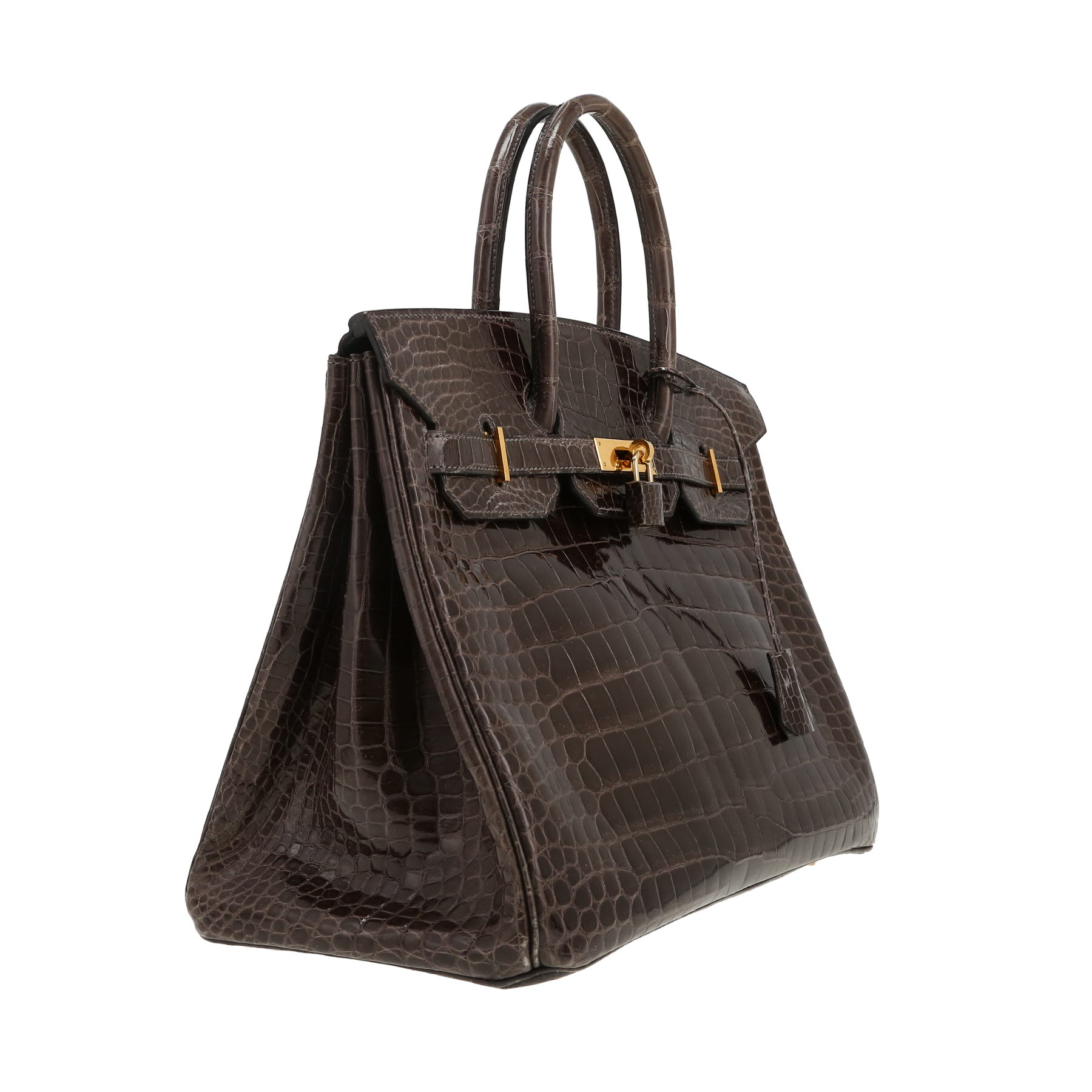 Hermès  Birkin 35 cm handbag  in Gris éléphant porosus crocodile