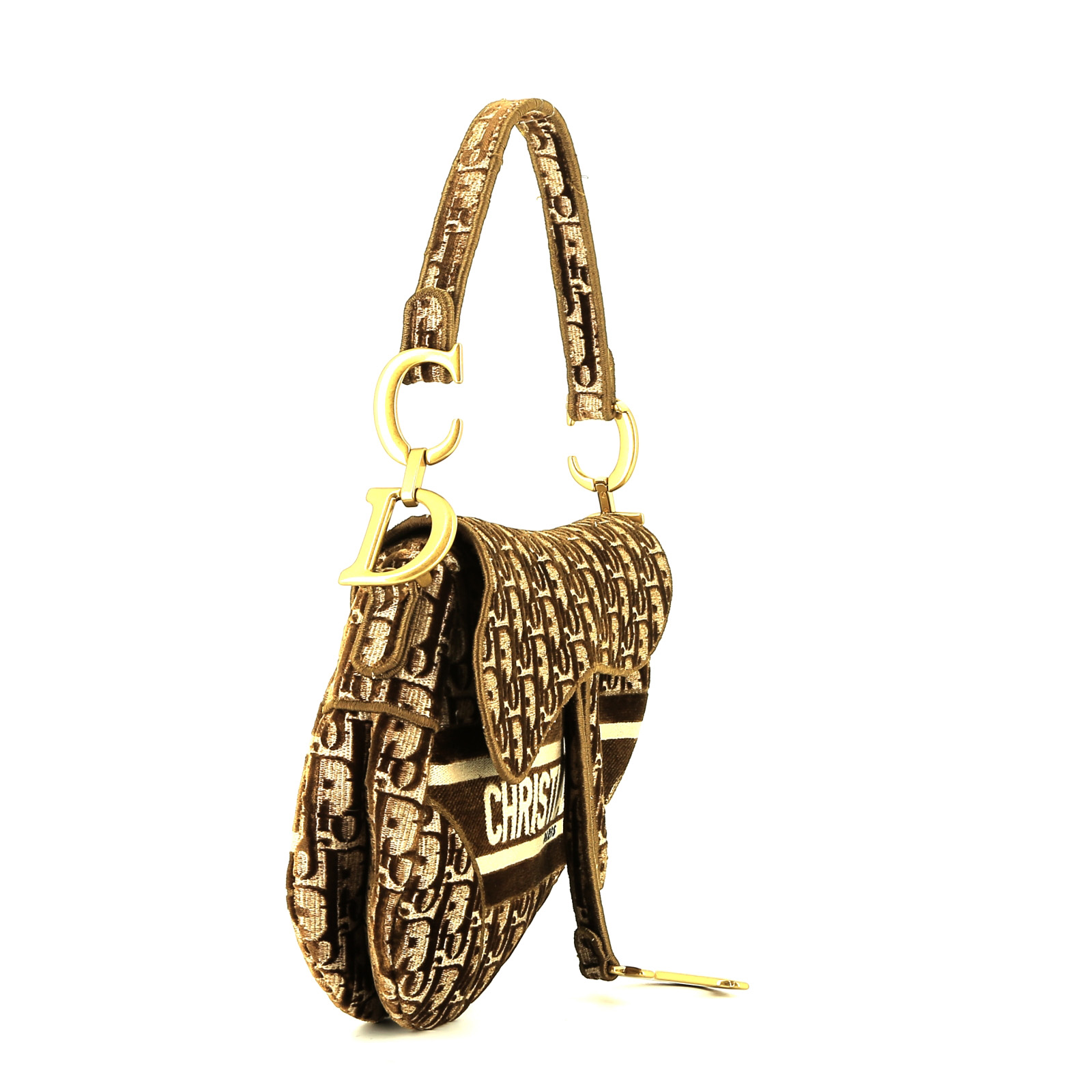 Dior  Saddle handbag  in brown monogram canvas Oblique