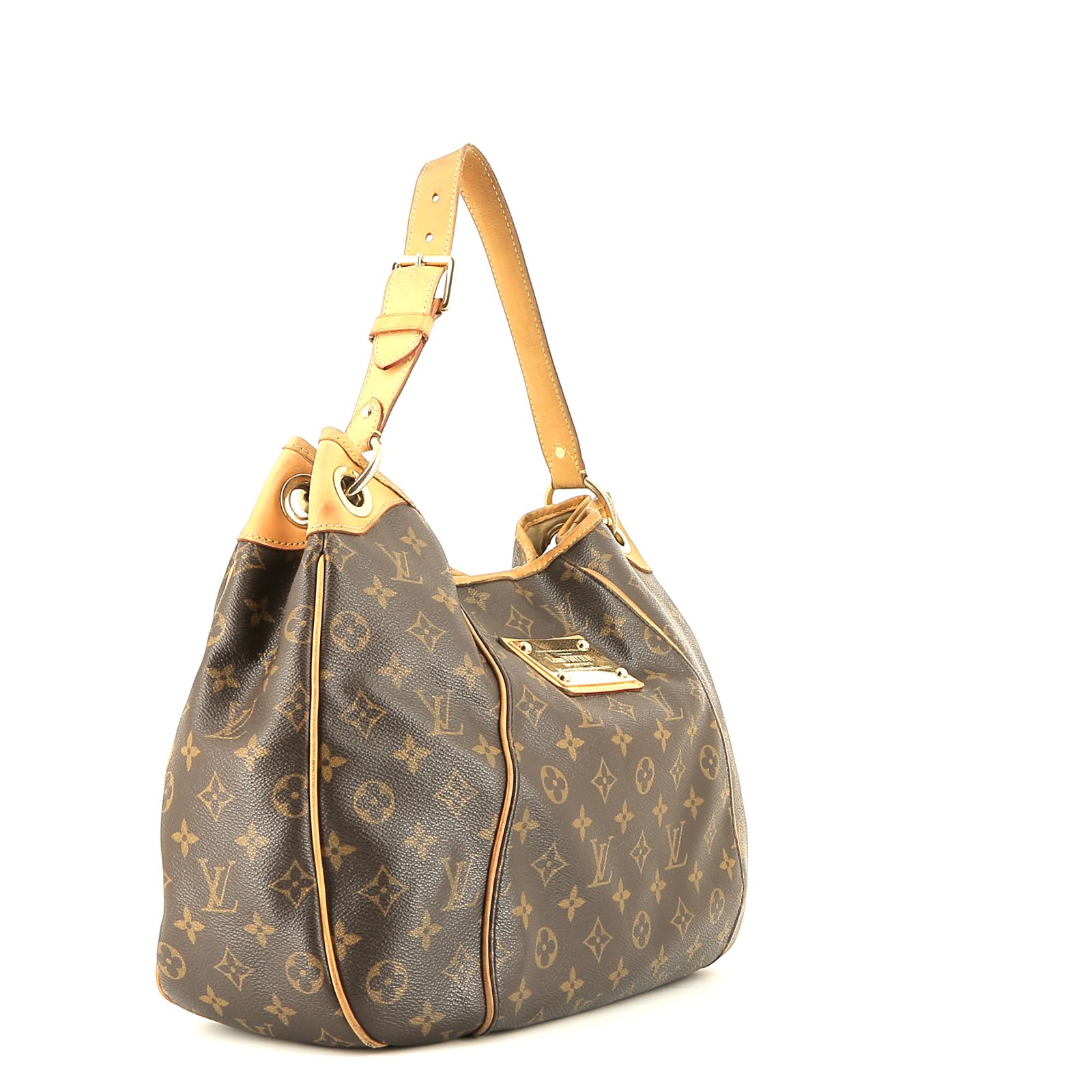 Louis Vuitton  Galliera handbag  in brown monogram canvas  and natural leather