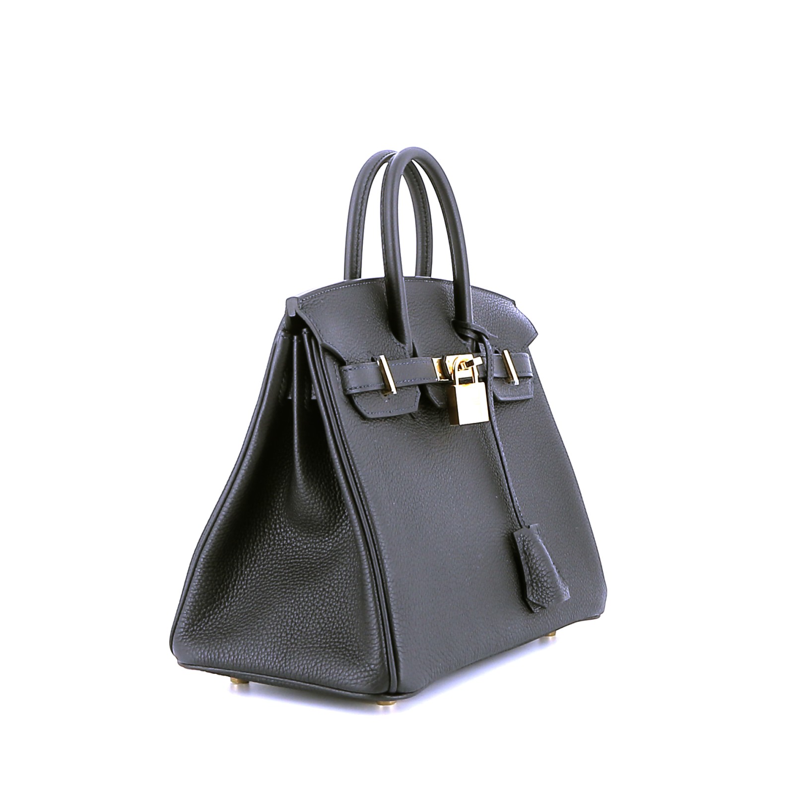 Bolso de mano Hermès  Birkin 25 cm en cuero togo Bleu Caban