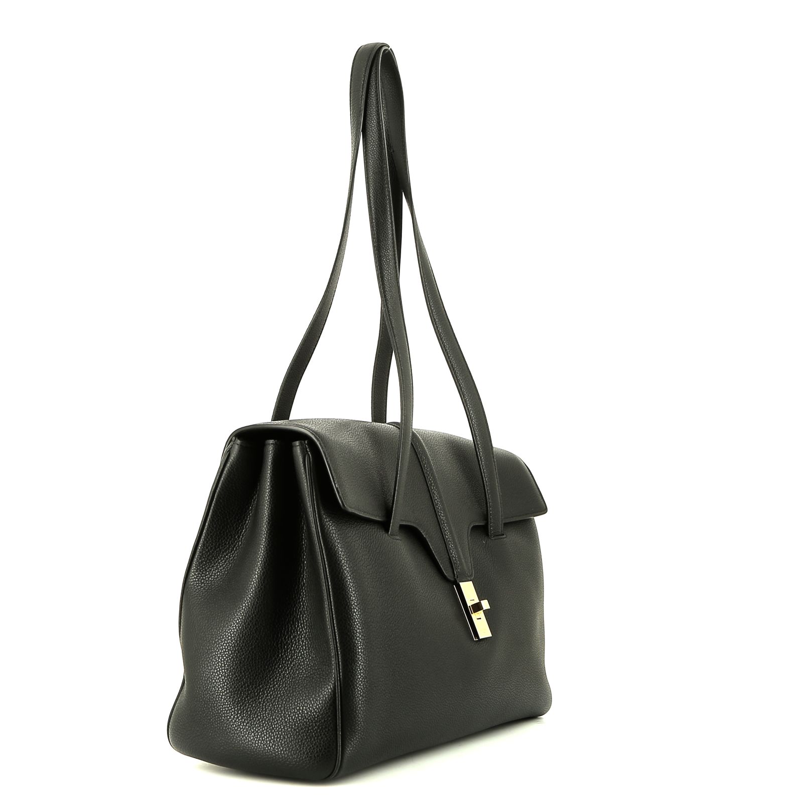 Celine  Sac 16 handbag  in black grained leather