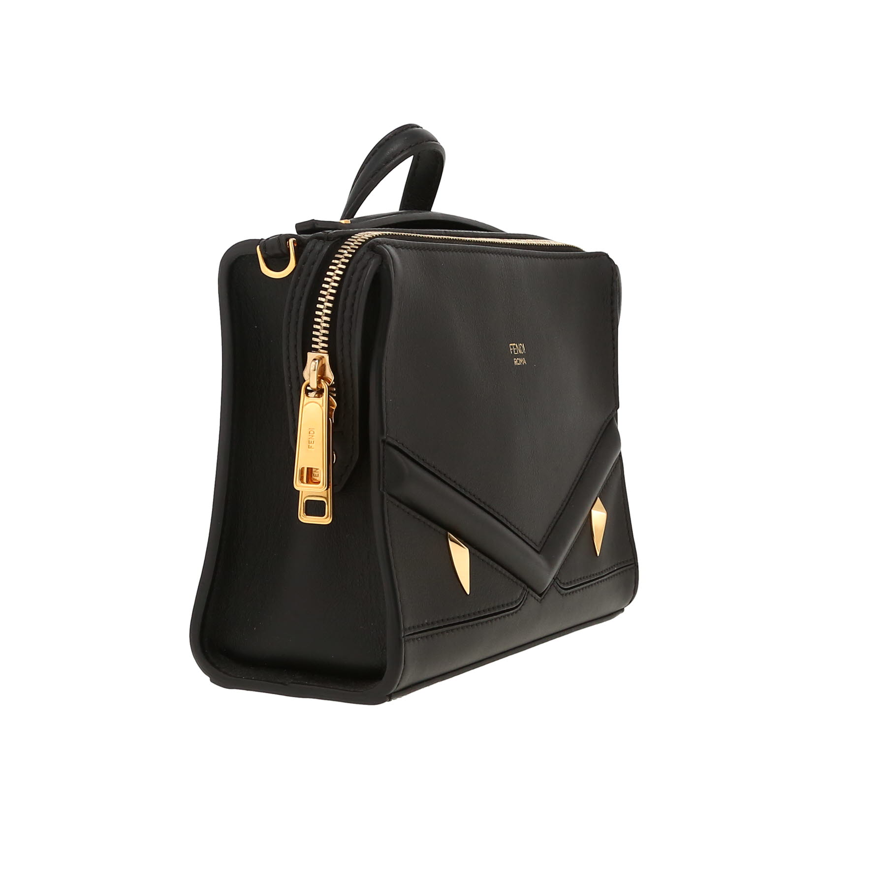 Fendi   handbag  in black leather