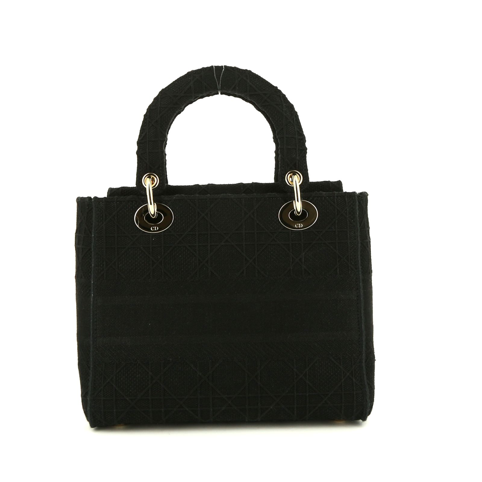 Lady D-Light Handbag In Black Canvas
