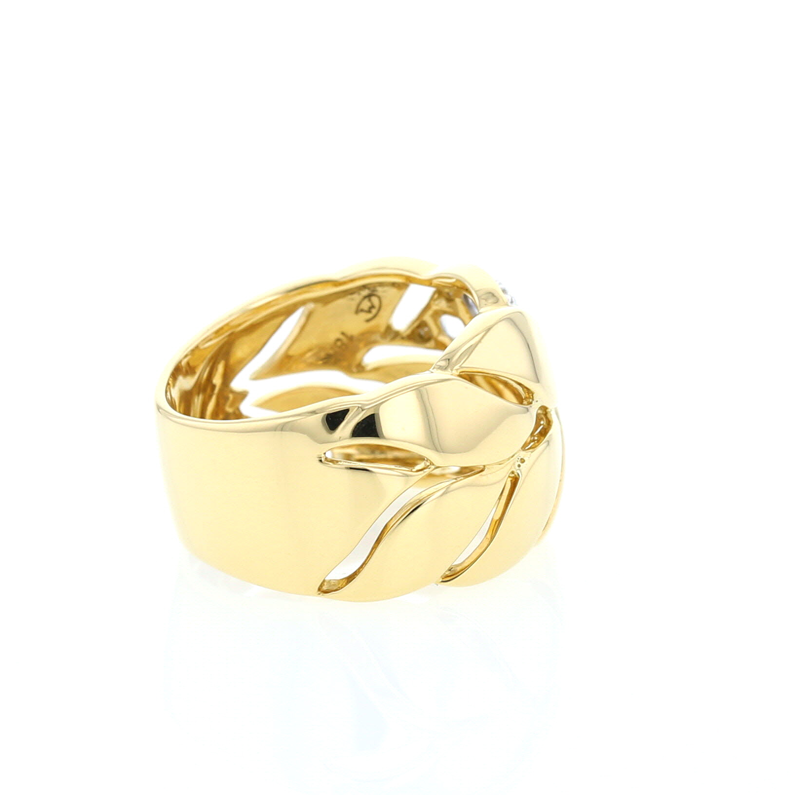 Anello Vintage  in oro giallo e diamanti