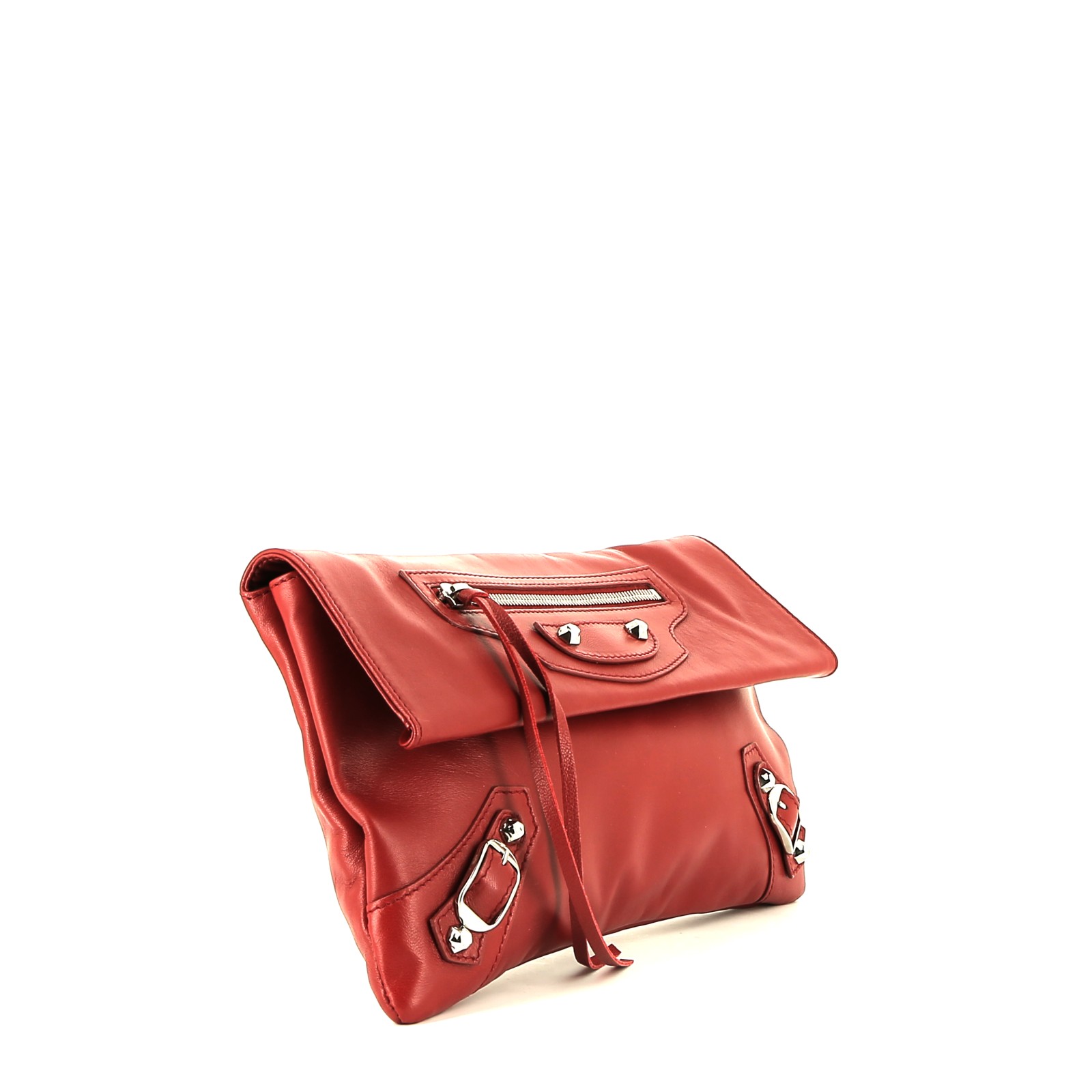 Pochette Balenciaga  City en cuir rouge