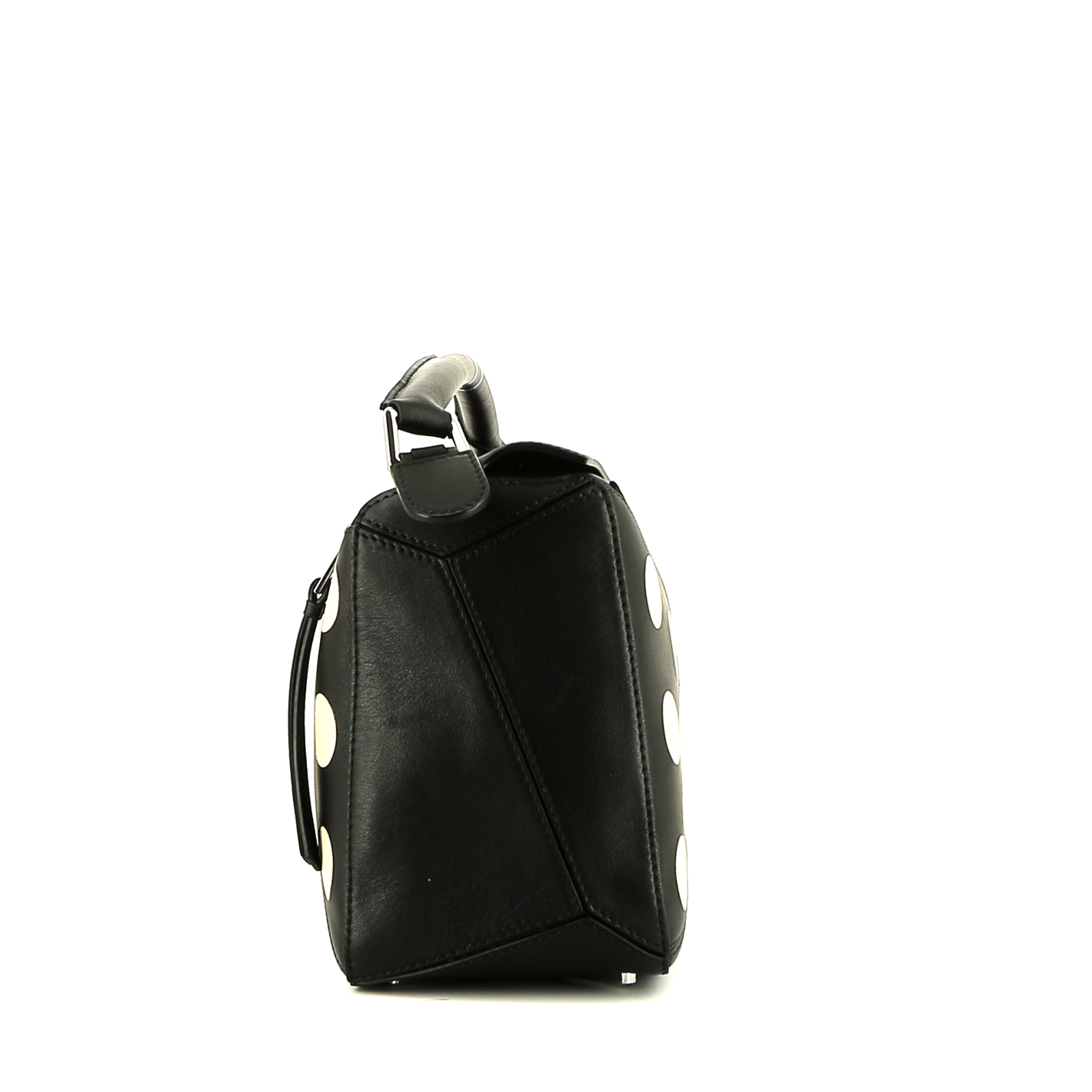 Puzzle Shoulder Bag In Black Leather