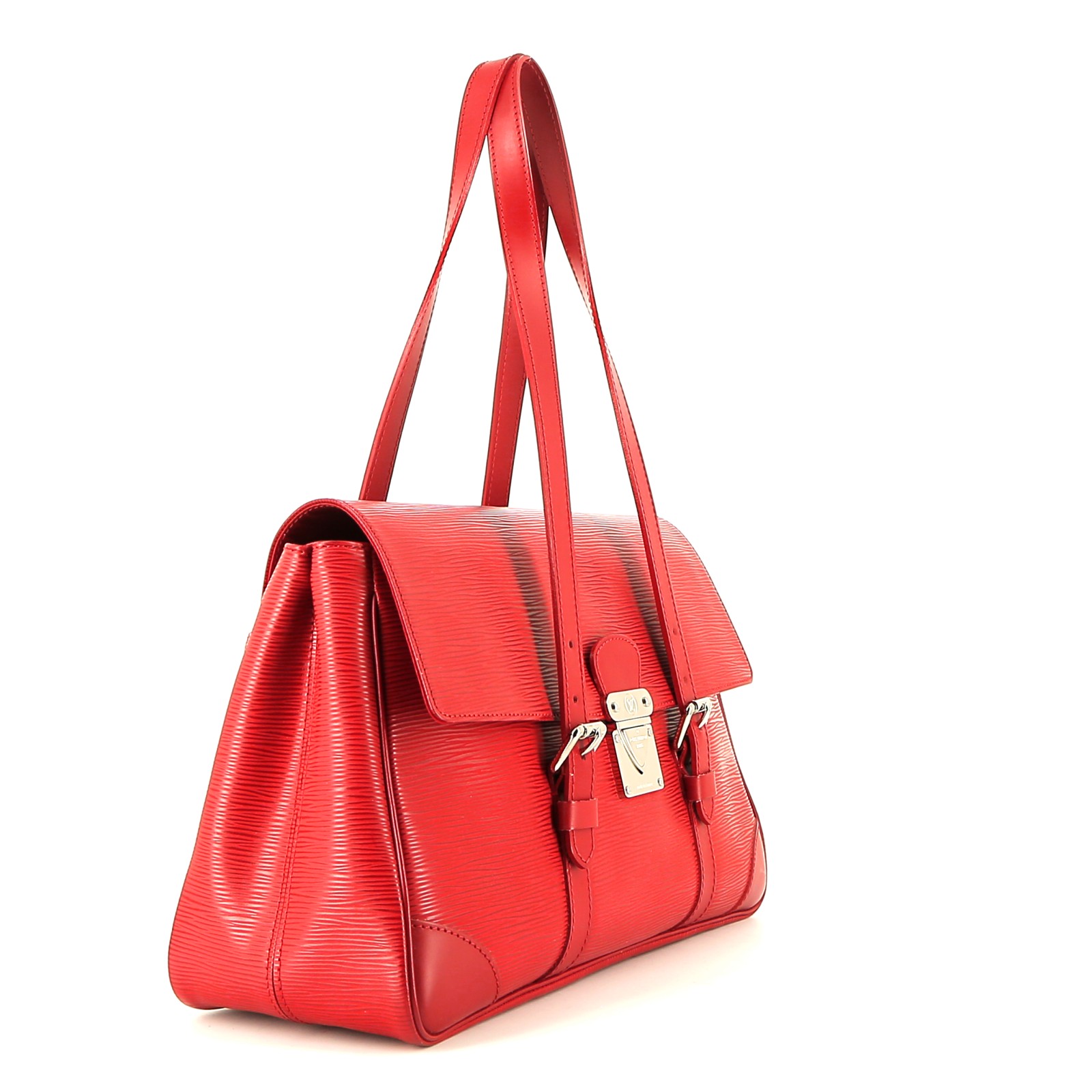 Borsa da spalla o a mano Louis Vuitton  Ségur in pelle Epi rossa