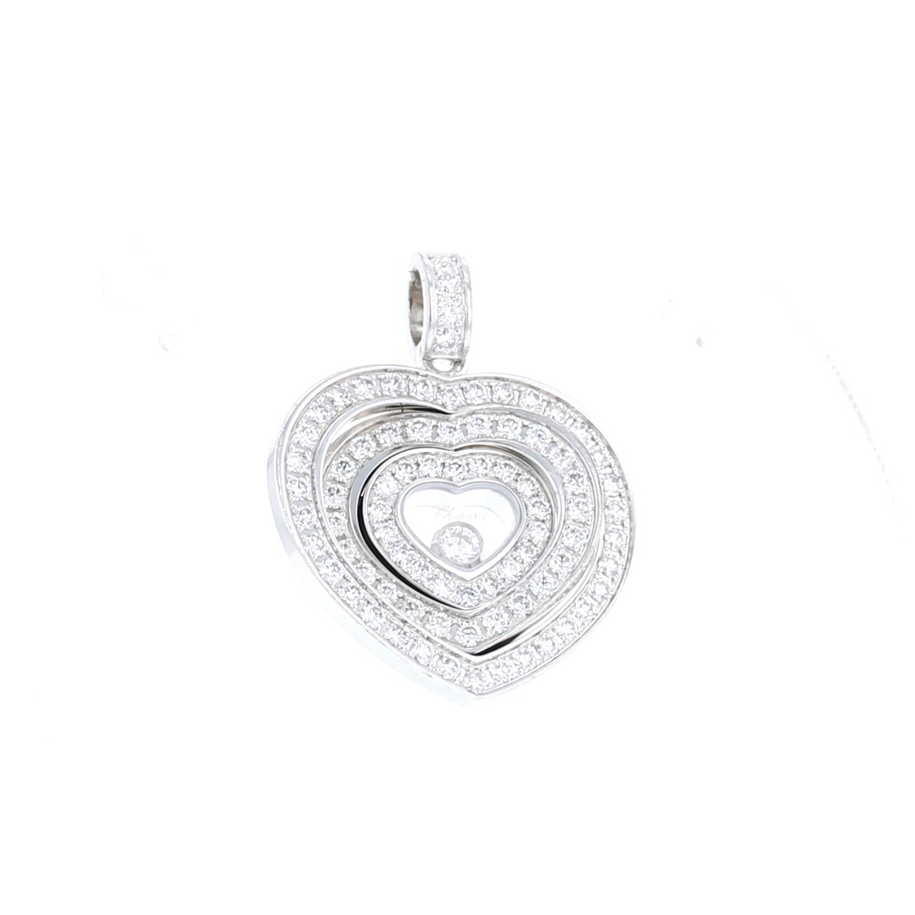 Chopard Happy Spirit pendant in white gold and diamonds