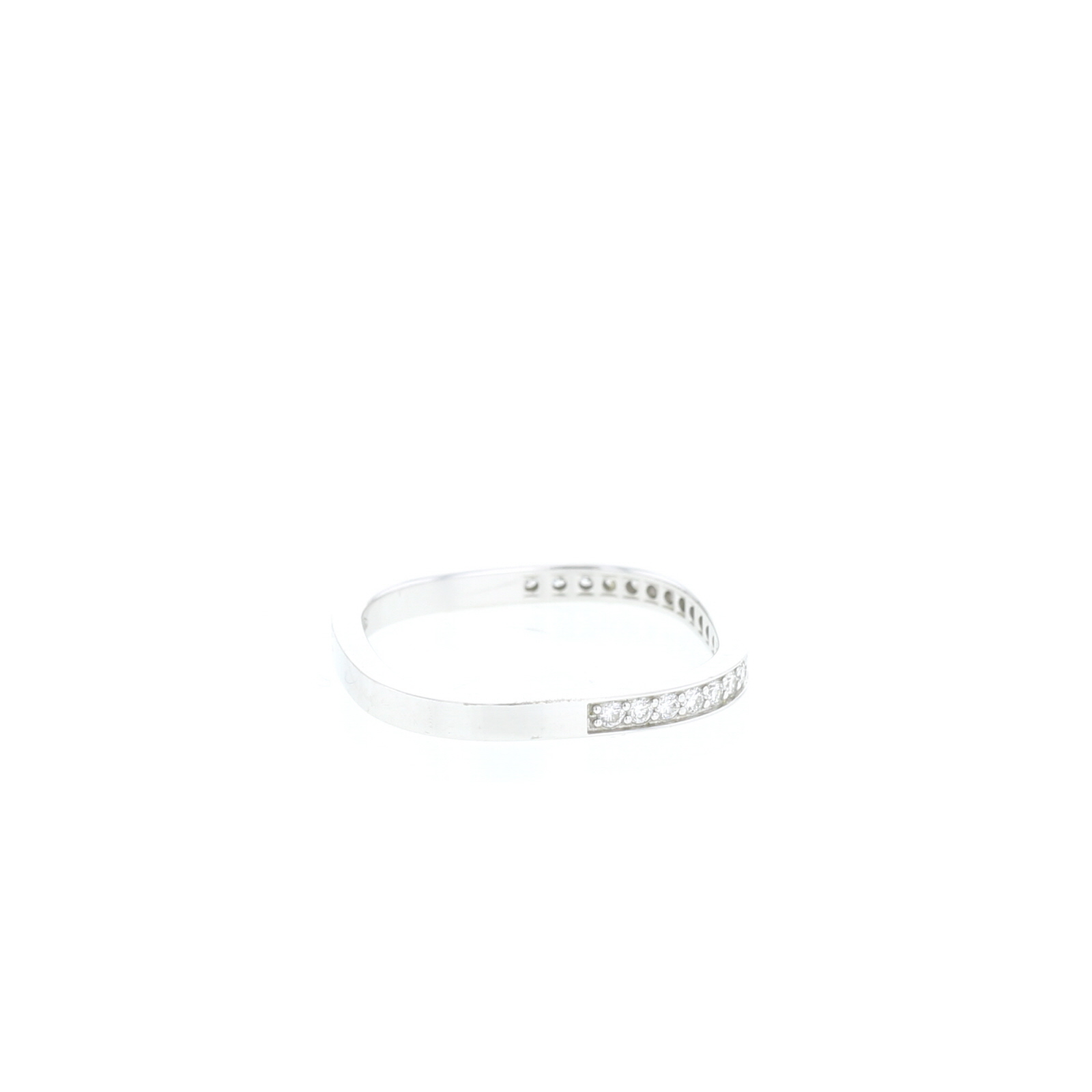 Bague Dinh Van Alliance Carrée en or blanc et diamants