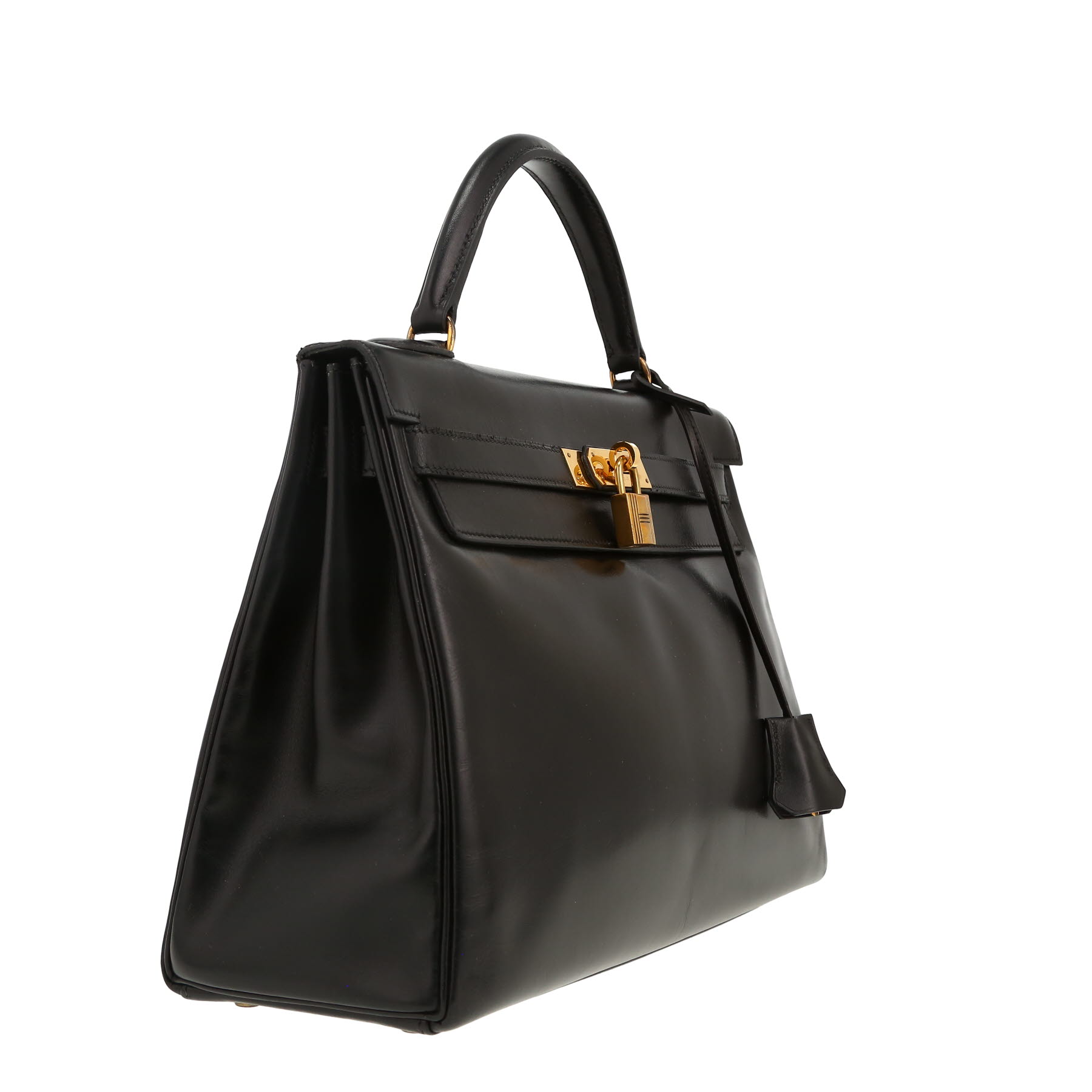 Hermès  Kelly 32 cm handbag  in black box leather