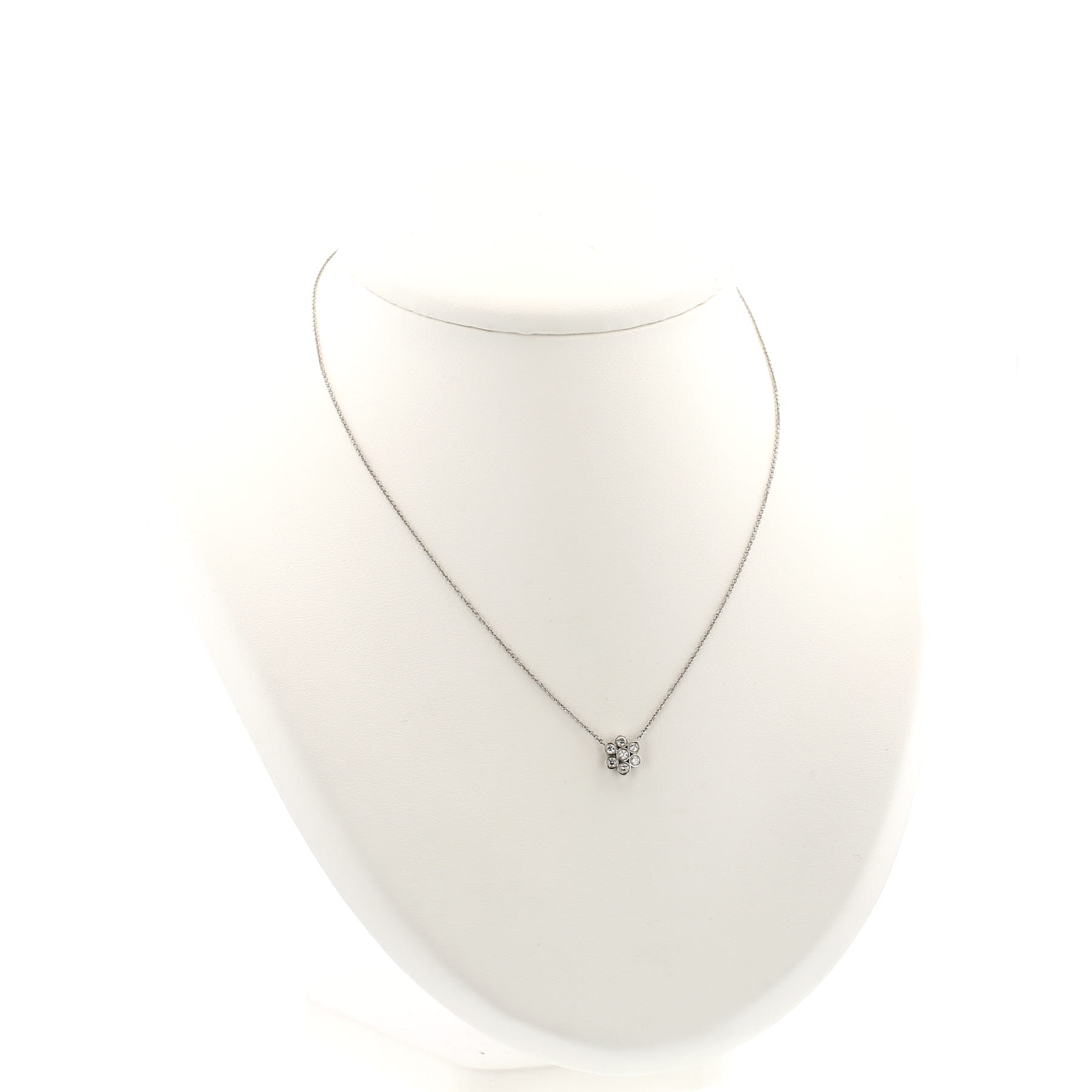 Collar Tiffany 
Co  de platino y diamantes