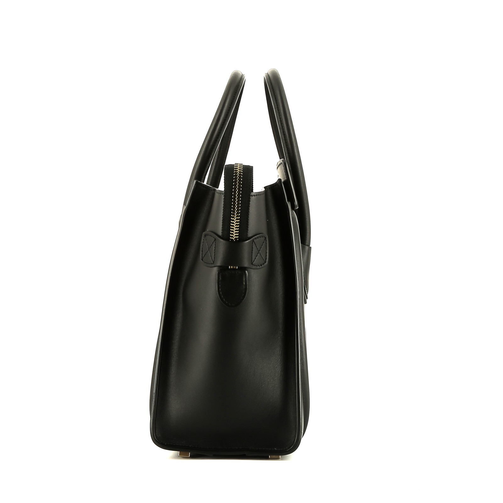 Luggage Micro Handbag In Black Leather